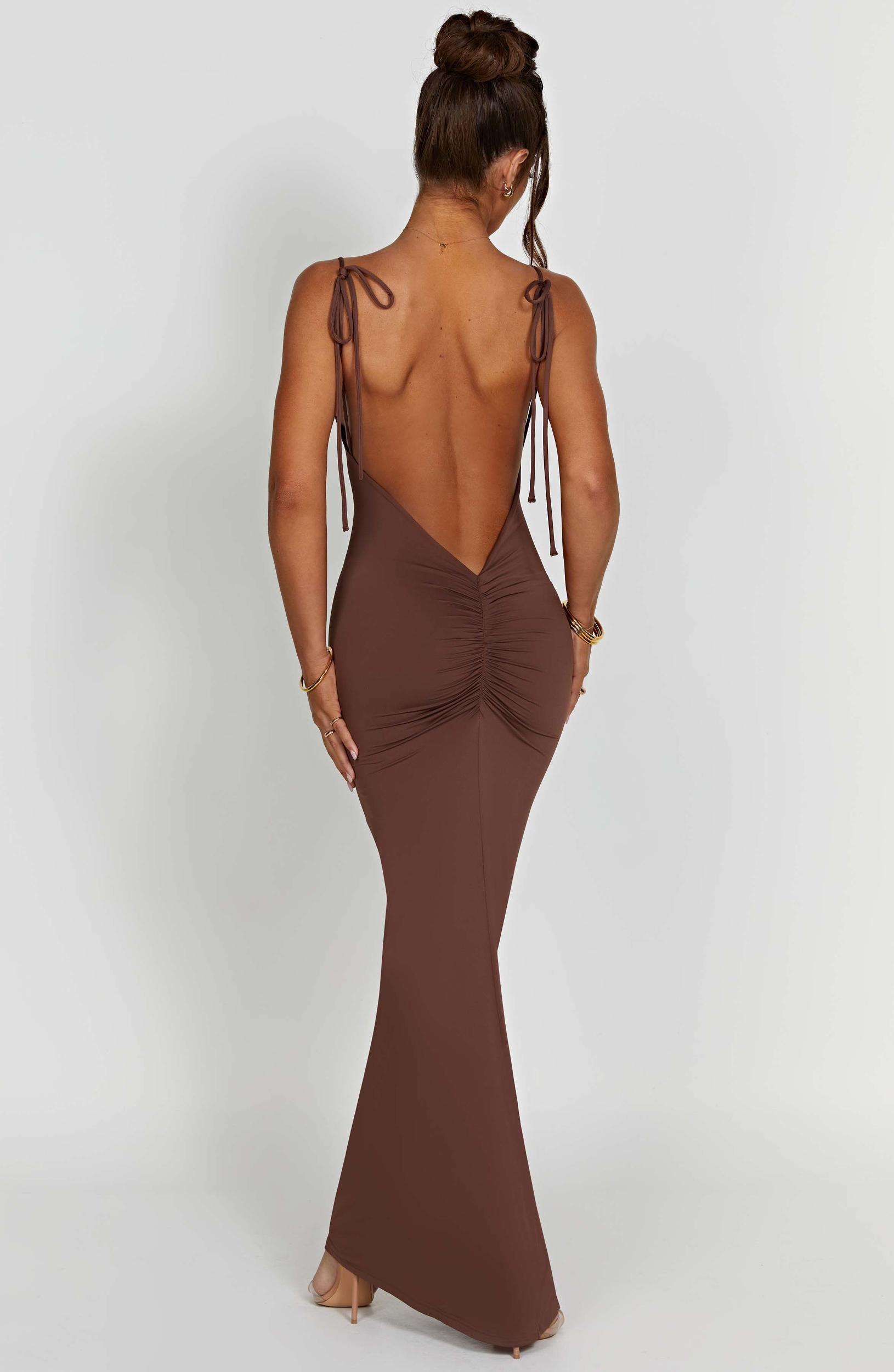 Sanya Maxi Dress - Chocolate Product Image