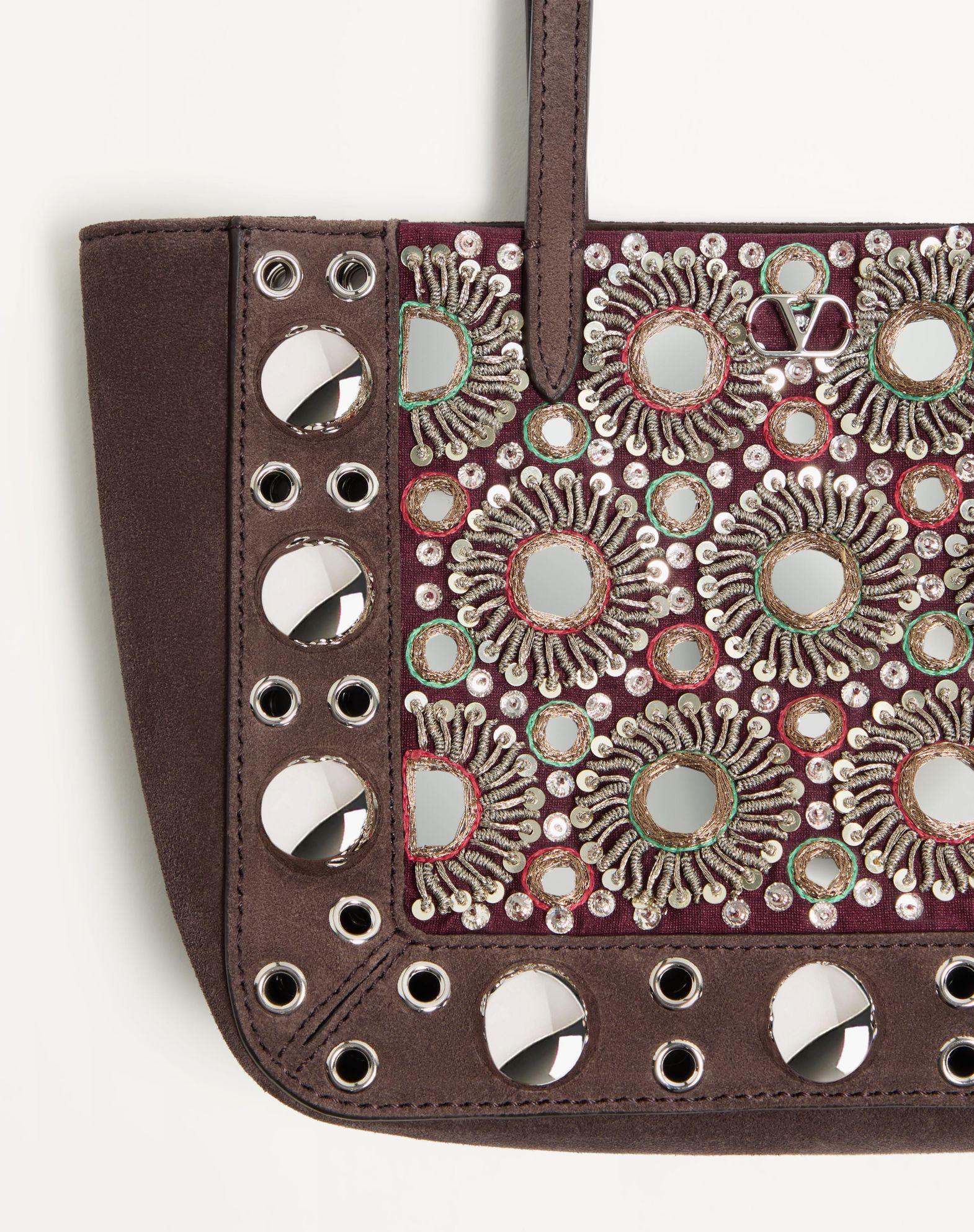 Valentino Garavani Nellcôte Mini Embroidered Shopping Bag Product Image