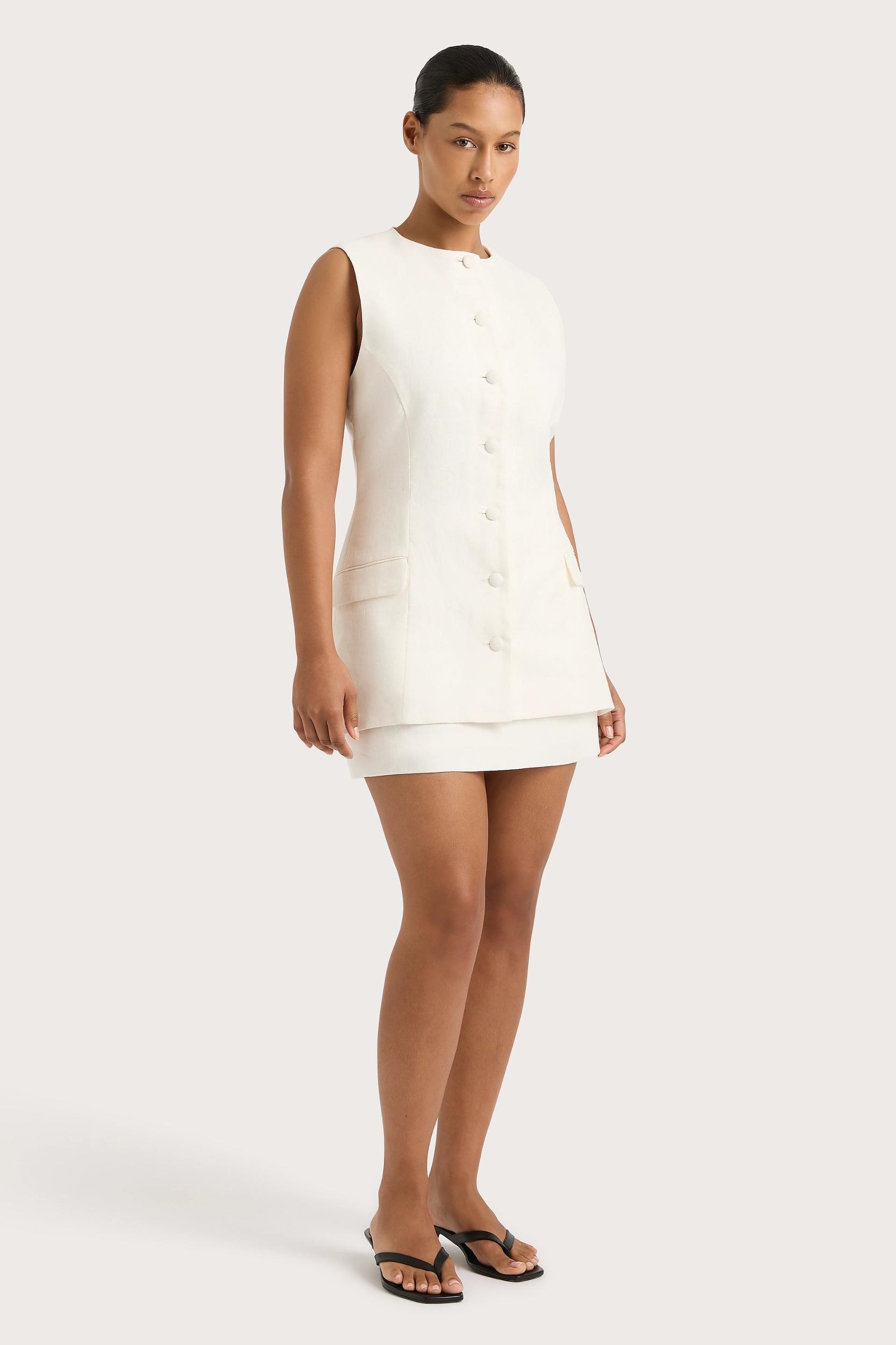 Noa Mini Dress White - Final Sale Product Image