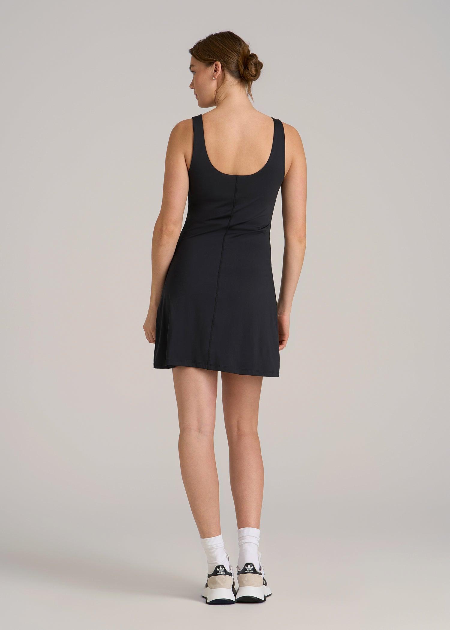 Active Dress with Shorts for Tall Women in Black Female Product Image