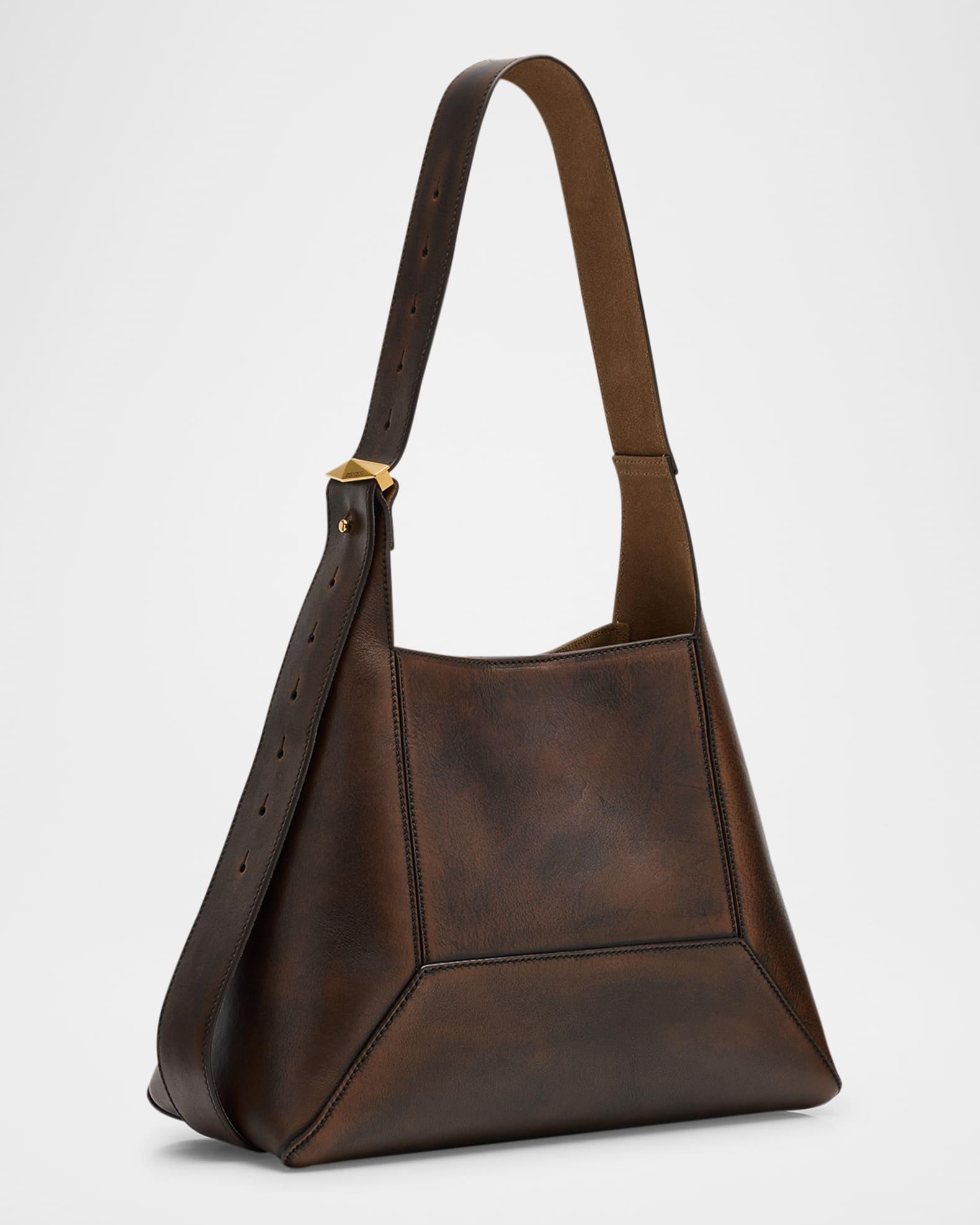 Diamond Medium Brushed Leather Hobo Bag Product Image