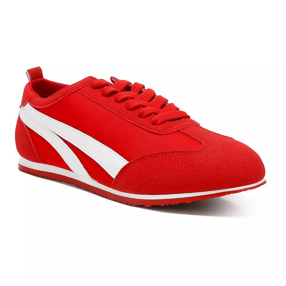 London Rag Montek Women's Metallic Lace-Up Sneakers,  Product Image