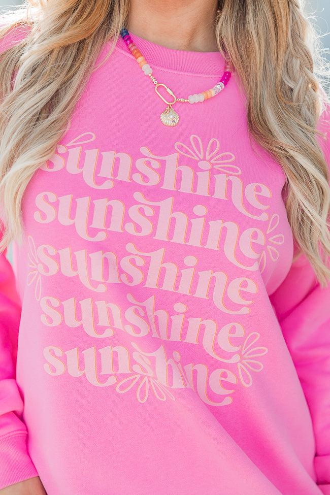 Sunshine Repeat Pink Graphic Sweatshirt SALE Product Image