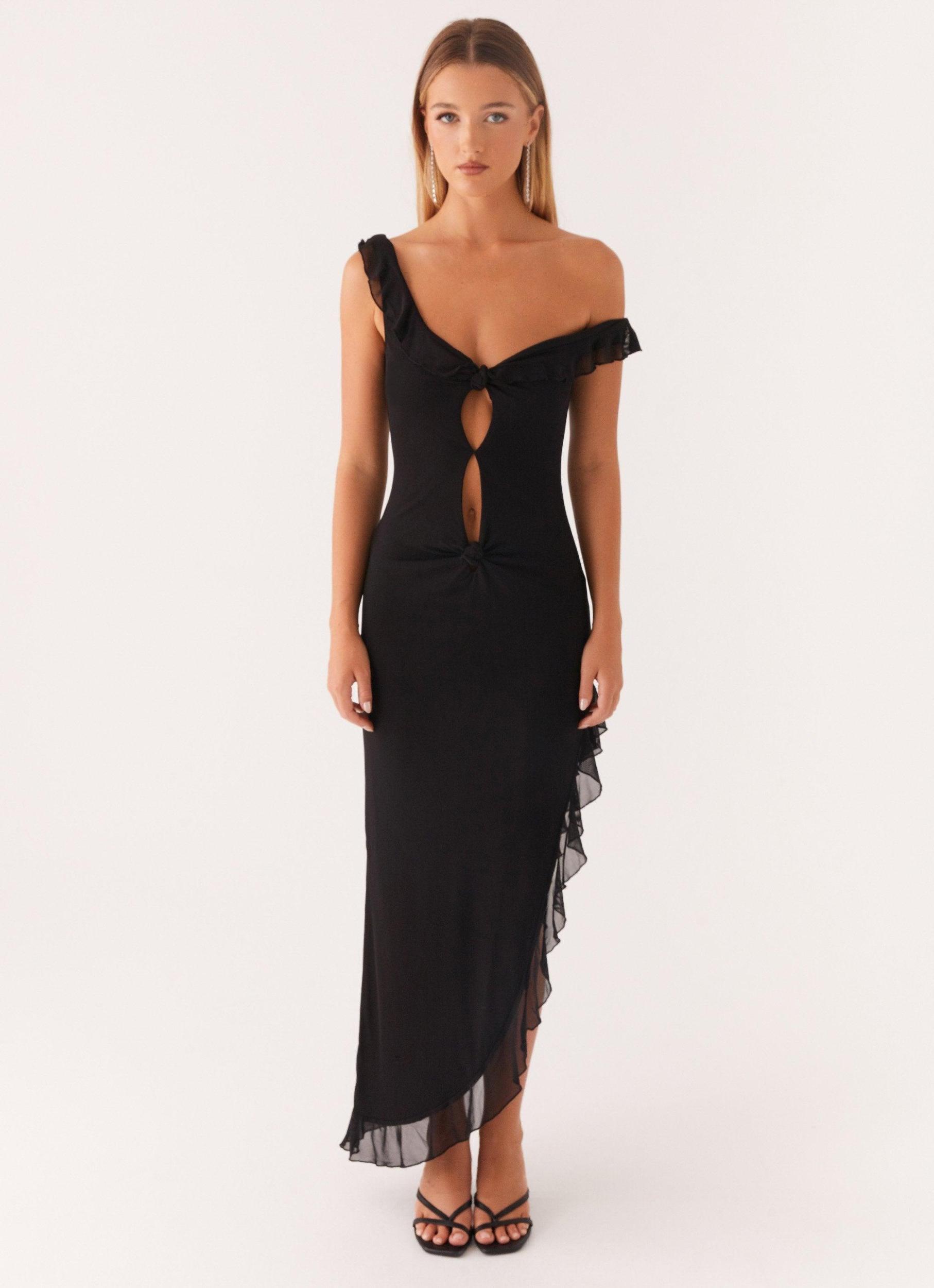 Impossible Cut Out Midi Dress - Black Product Image