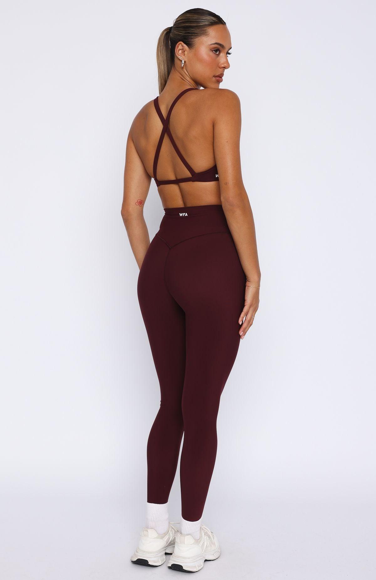 Go Getter High Waisted Leggings Merlot Product Image