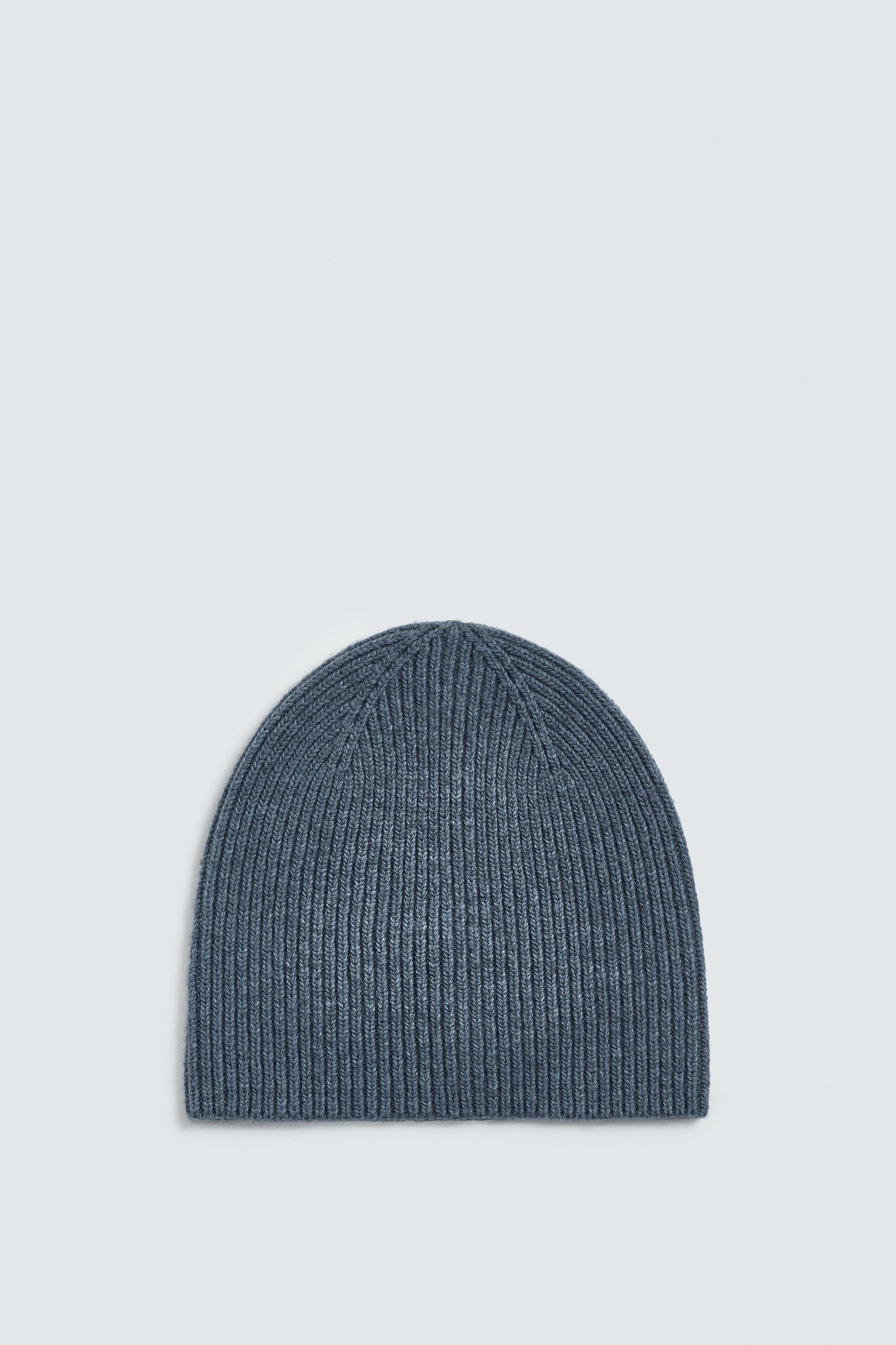 WOOL BLEND RIBBED BEANIE Product Image
