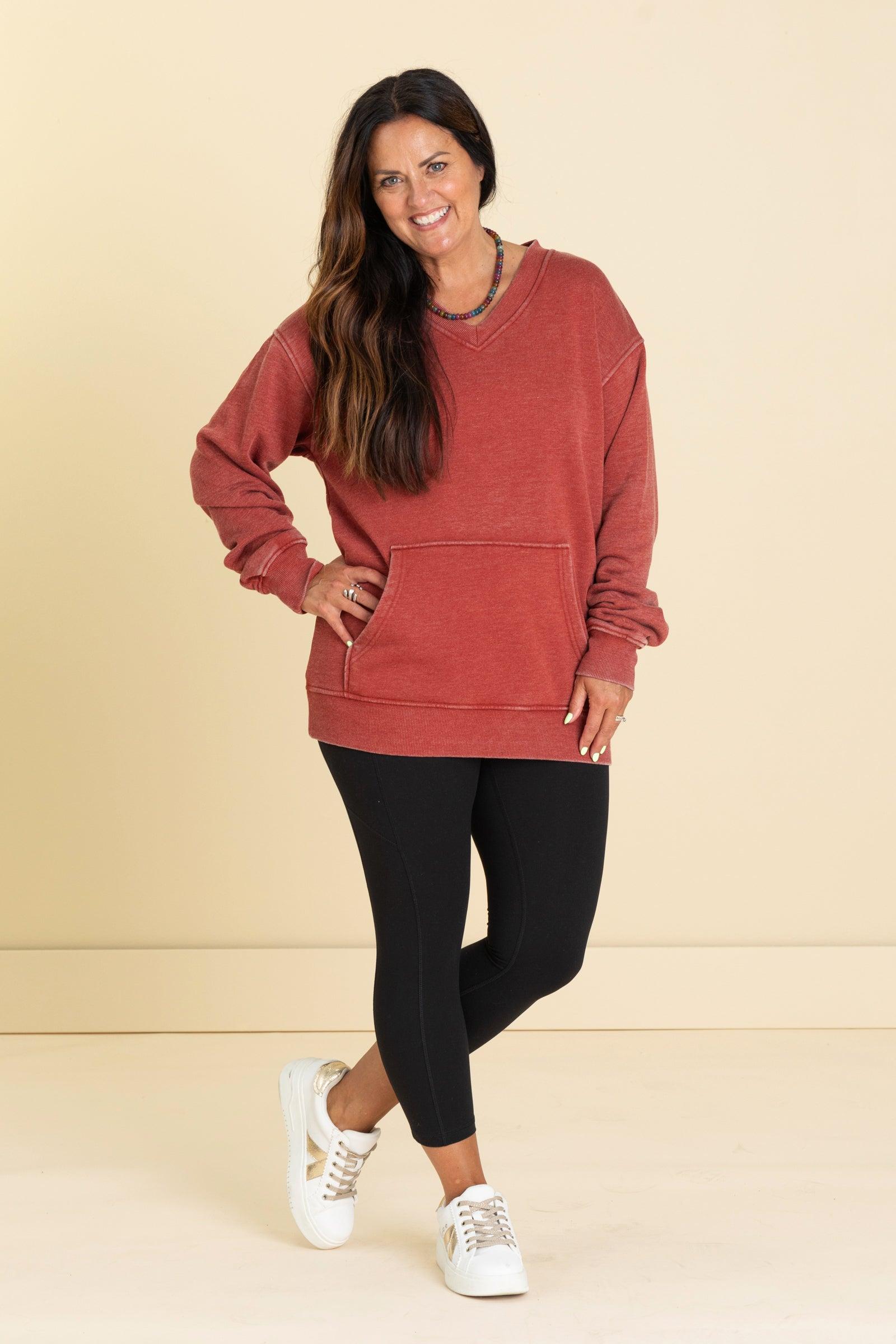 Filly Flair Cozy Campfire V-Neck Sweatshirt Product Image