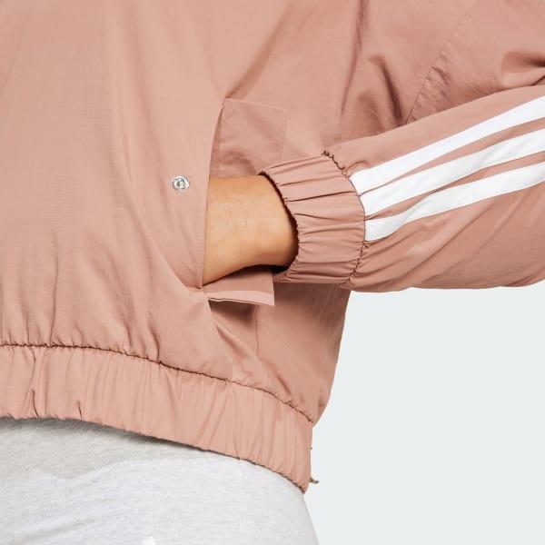 adidas Essentials 3-Stripes Lifestyle Woven Bomber Jacket Warm Clay 2XS Womens Product Image