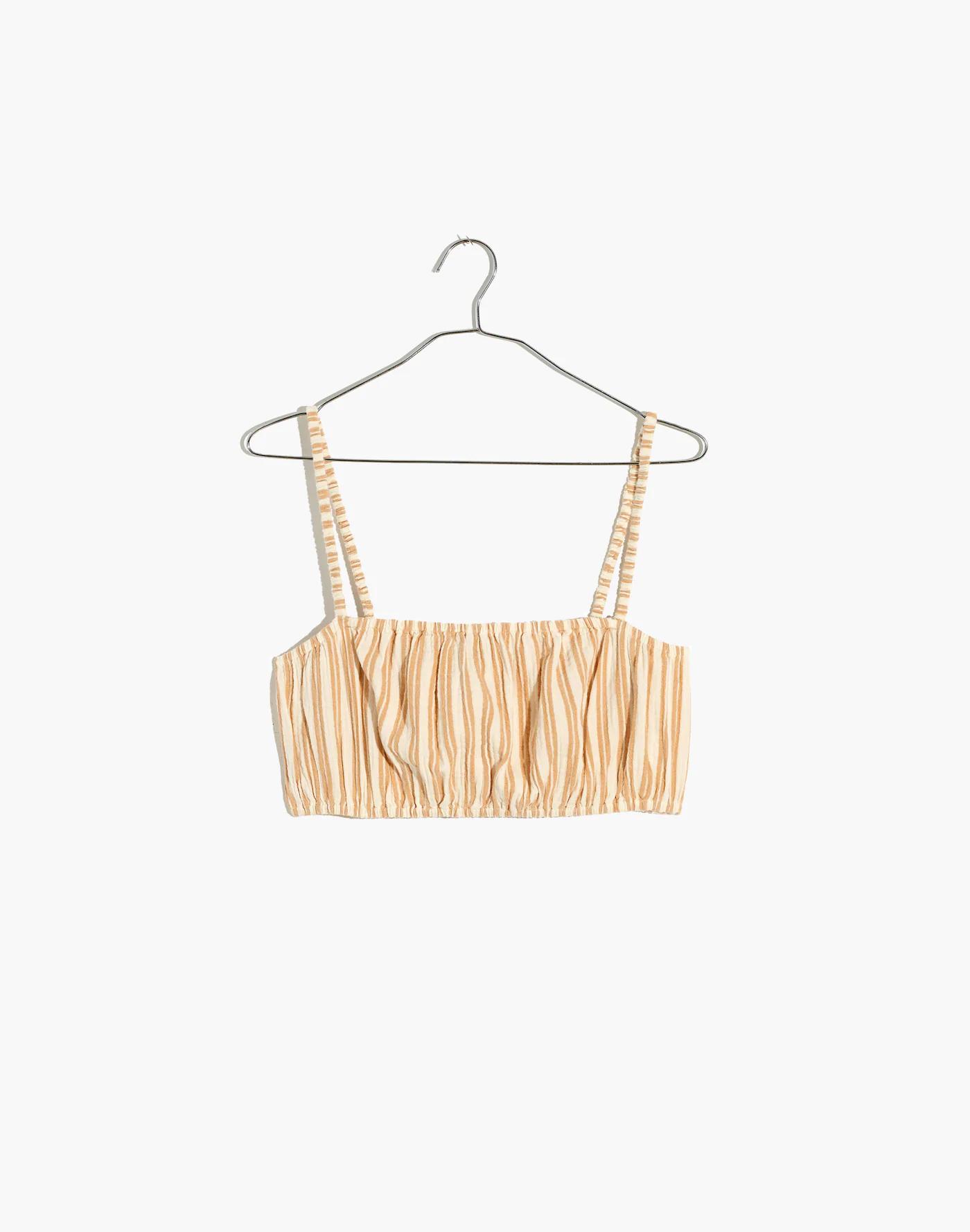 Lightestspun Cover-Up Bubble Crop Top in Stripe Product Image