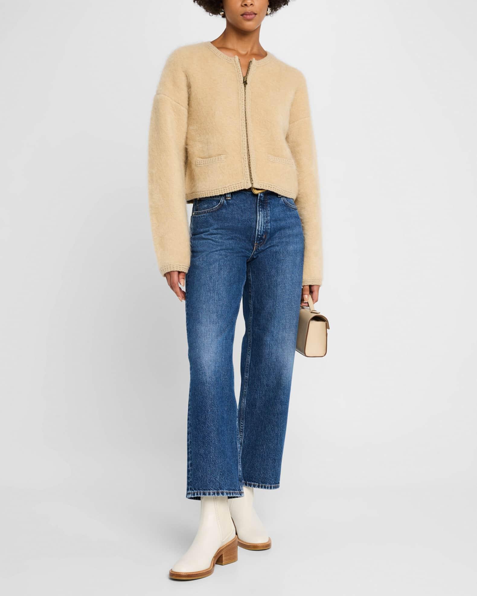 Lofty Crochet Trim Cashmere Cardigan Product Image