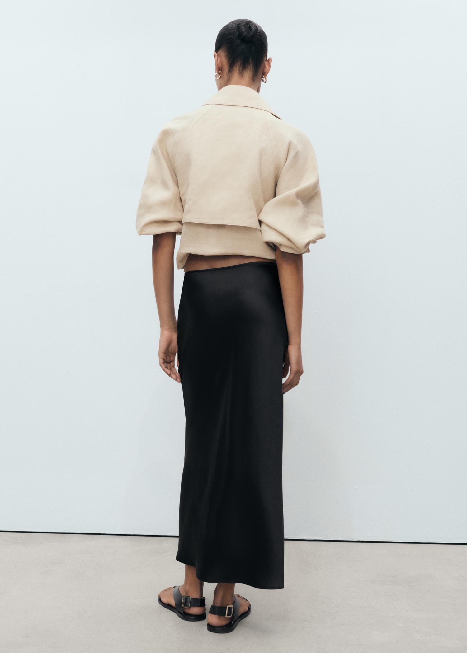 Satin long skirt - Women | MANGO USA Product Image