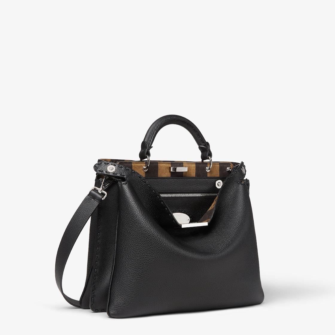 Selleria Peekaboo ISeeU Soft MediumBlack Selleria bag with 614 hand-sewn topstitches Product Image