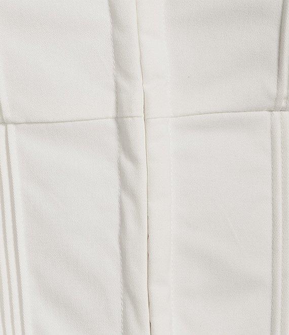 City Vibe Sleeveless Bustier Bodice Pleated Drop Waist Mini Dress Product Image