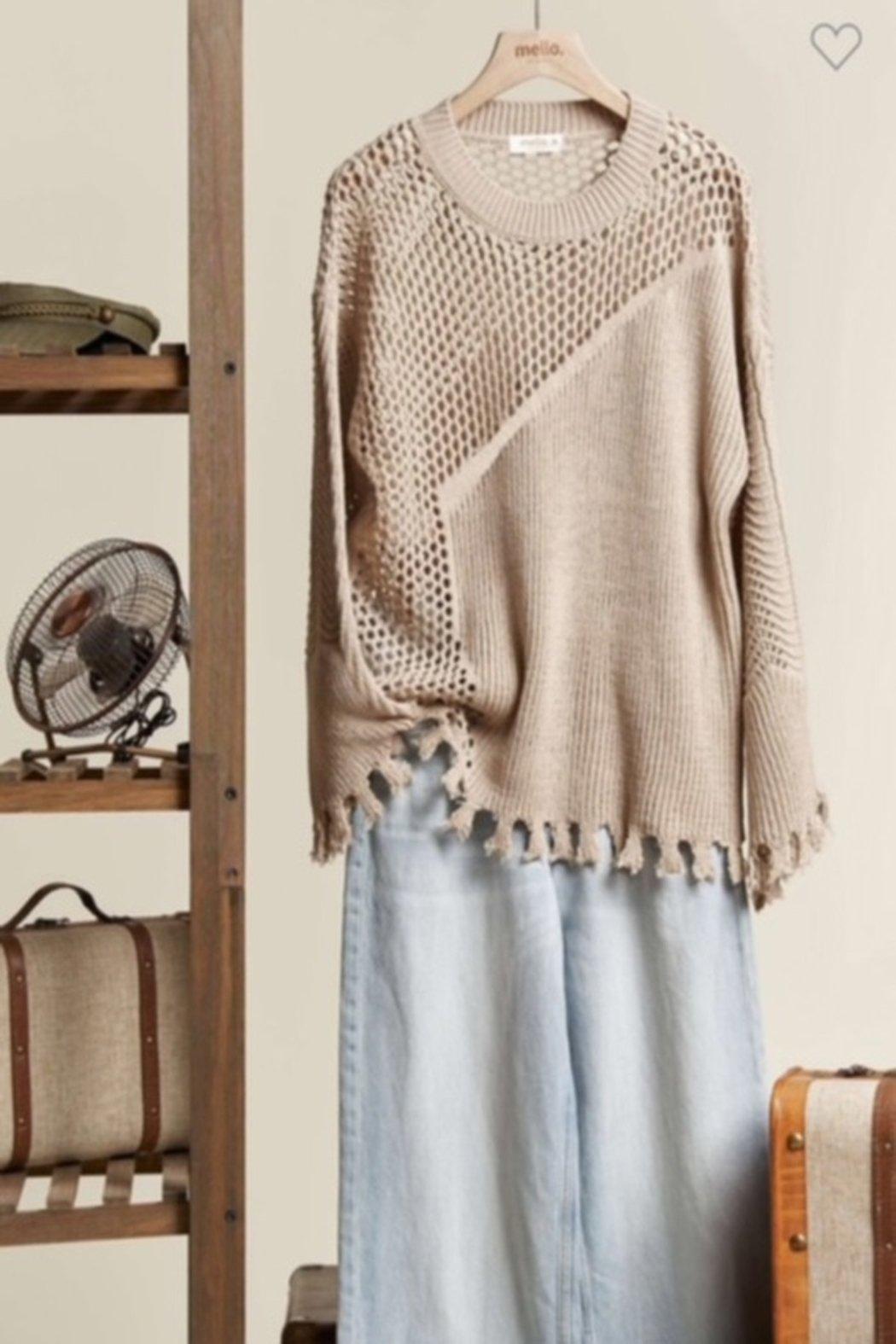 Multi Texture Sweater Product Image