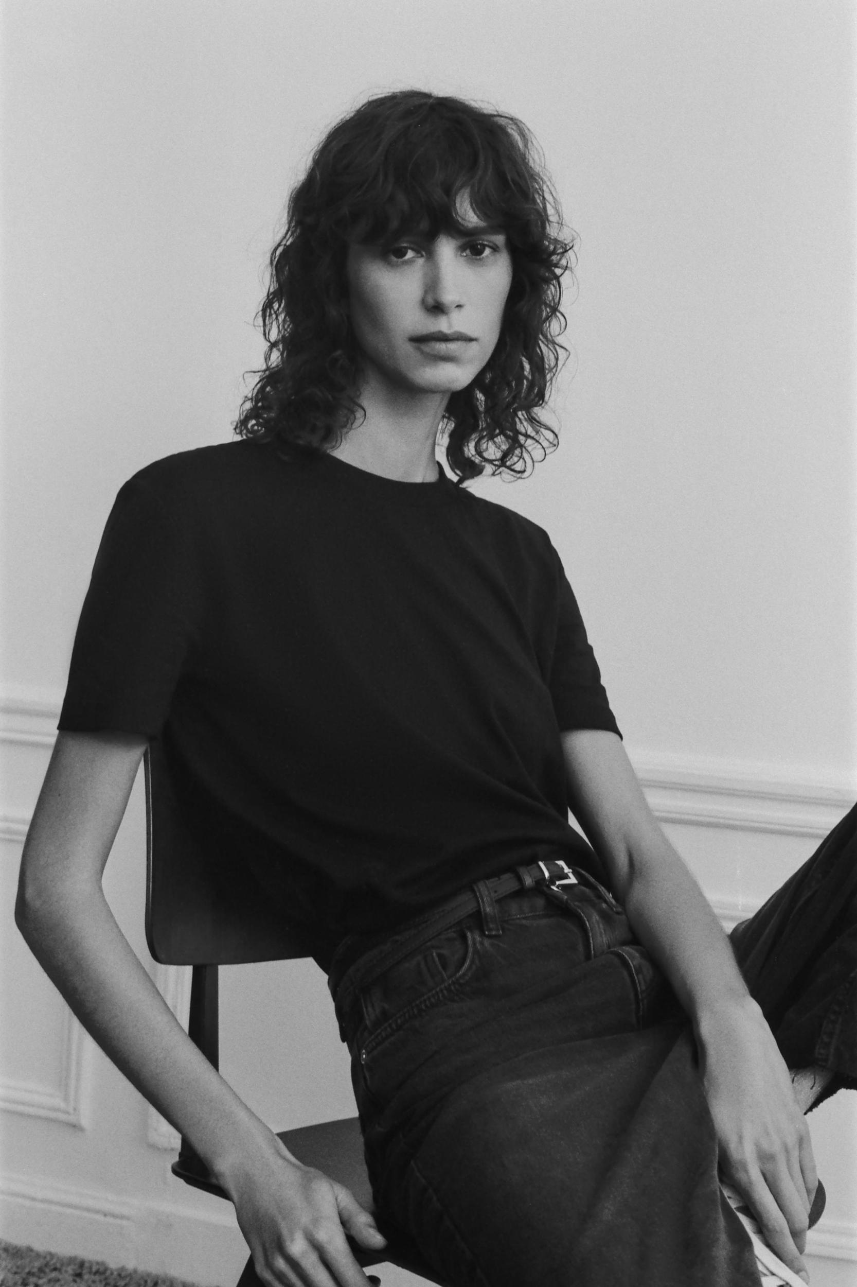 CROPPED STRETCH T-SHIRT Product Image