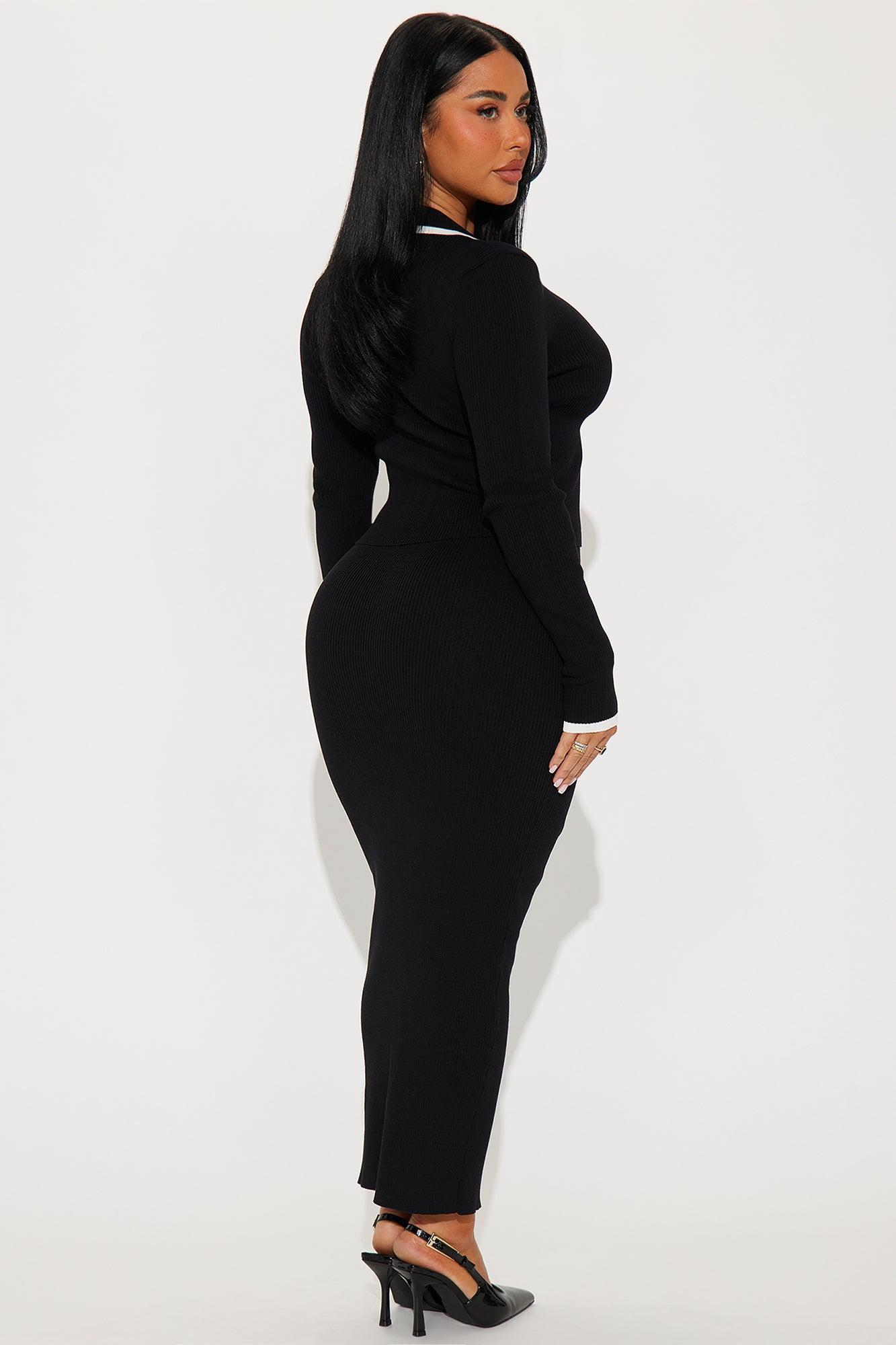 The Charlotte Maxi Skirt Set - Black Product Image