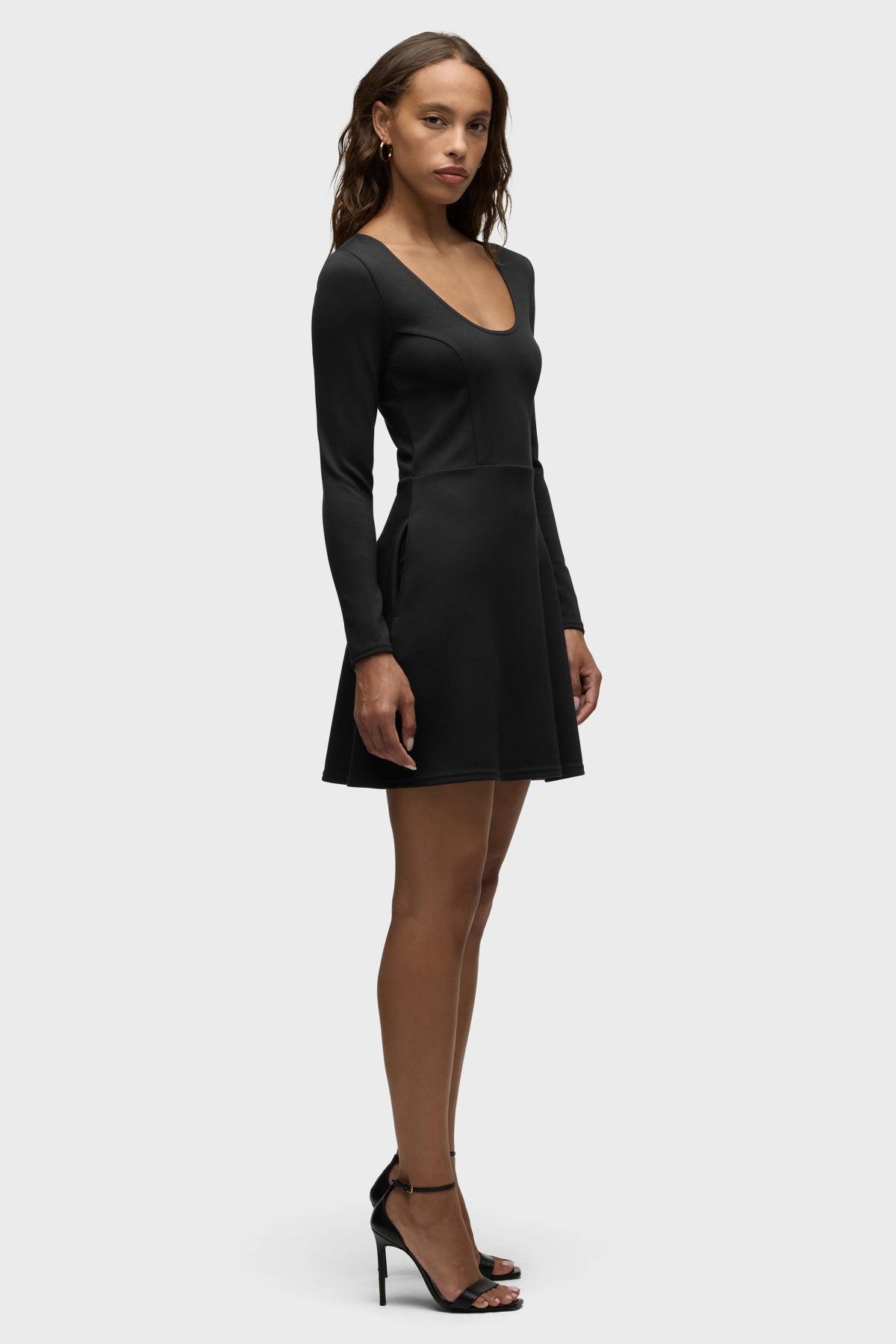 Long Sleeve Skater Dress Female Product Image