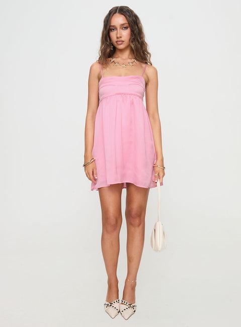 Ortega Mini Dress Pink Product Image