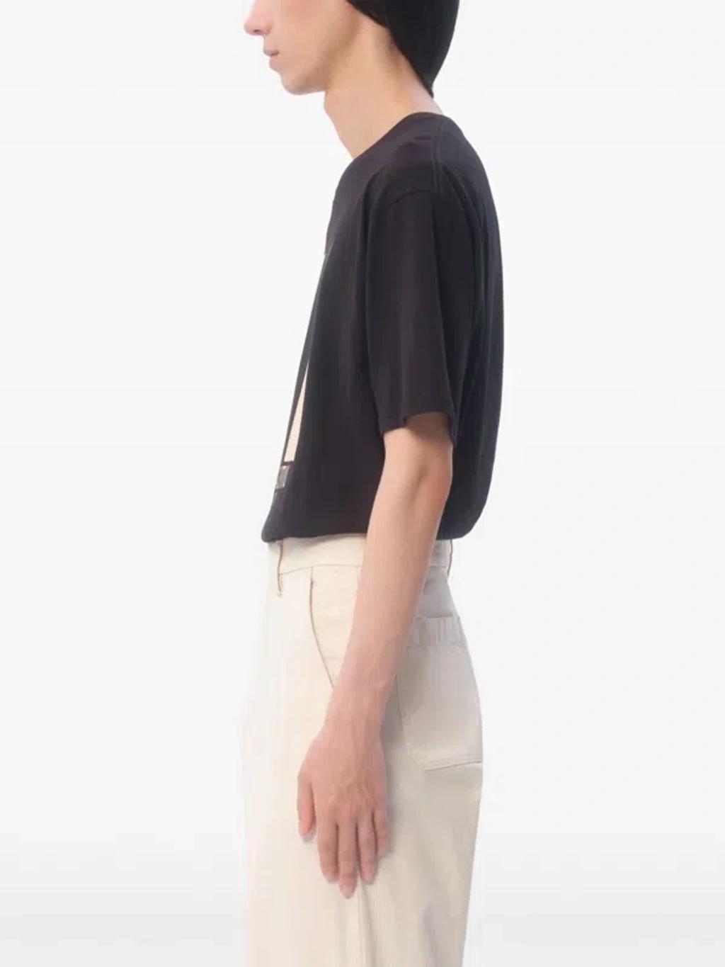 VALENTINO Crew Neck Short Sleeves T-shirts In Black Product Image