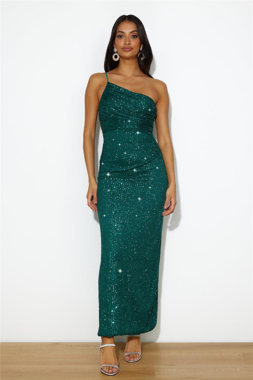 Super Stars Maxi Dress Emerald Green Product Image