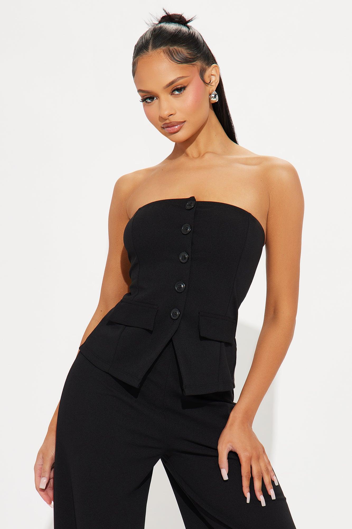 Business Type Jumpsuit - Black Product Image