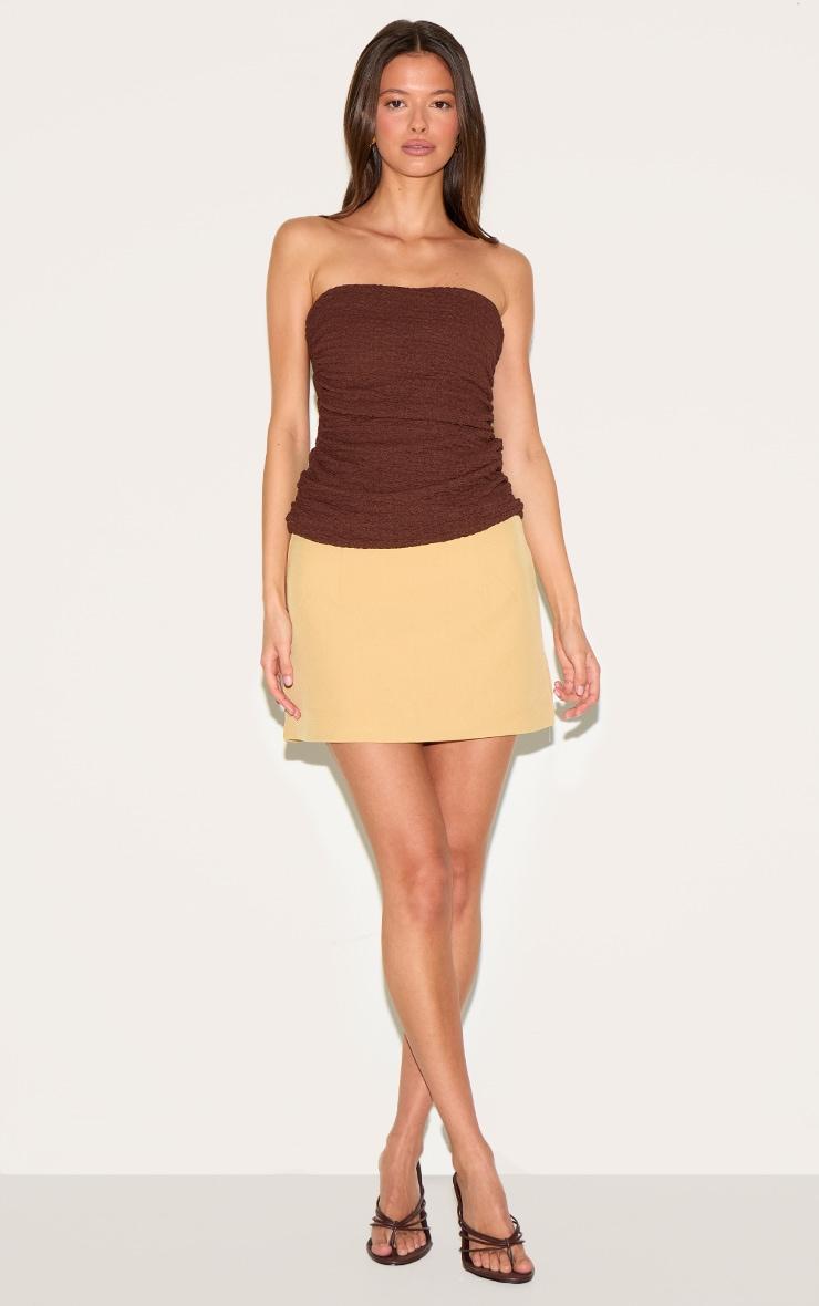 Chocolate Textured Double Layer Bandeau Top Product Image