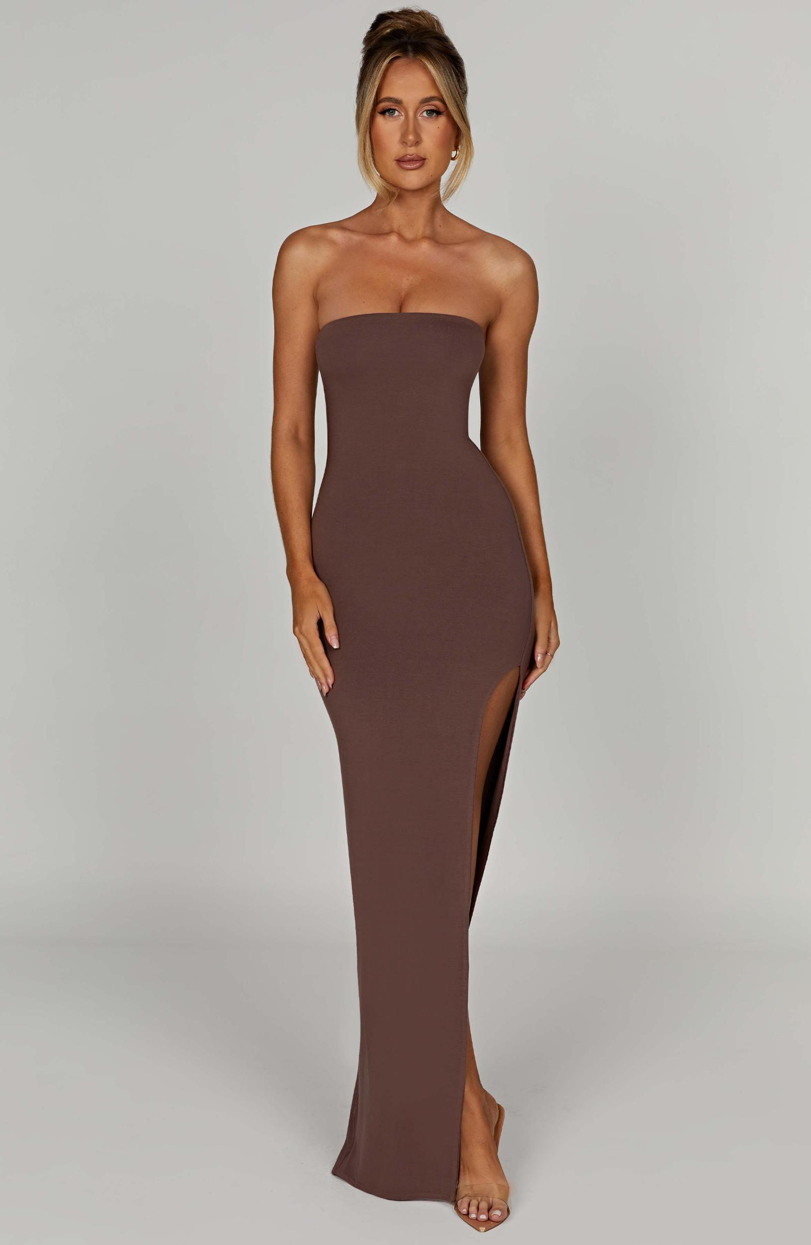 Teyana Maxi Dress - Chocolate Product Image