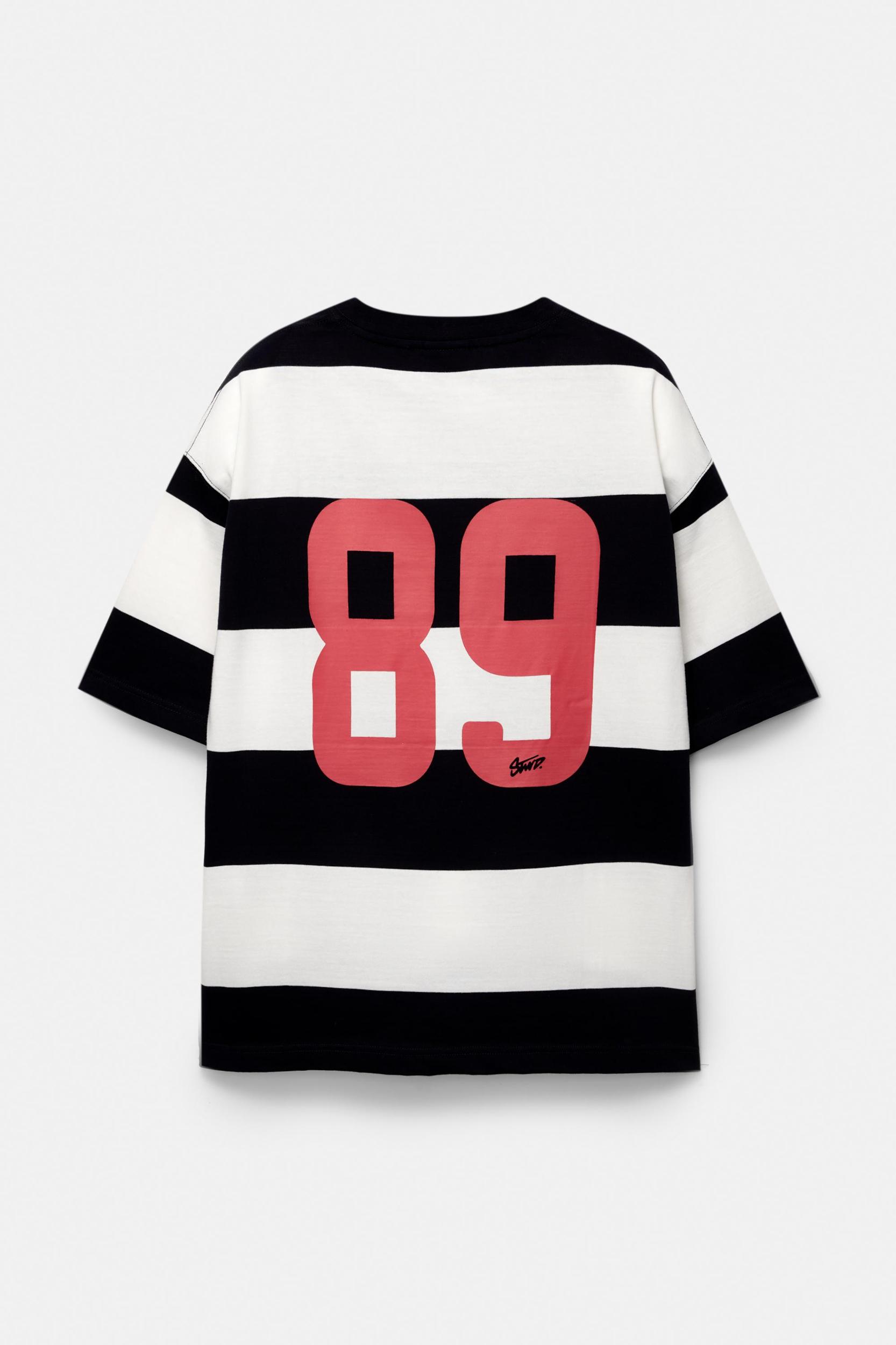 Striped T-shirt with number on the back Product Image