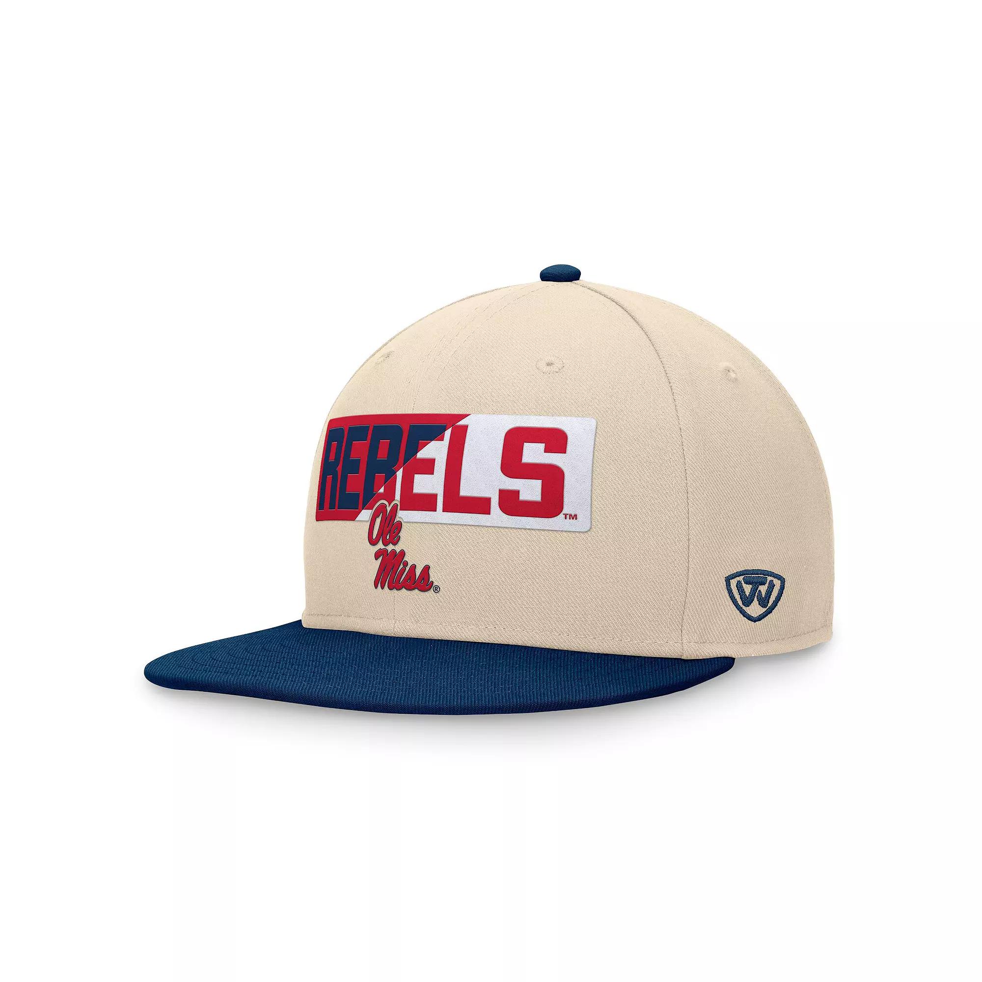 Men's Fanatics Branded Cream/Black Chicago Blackhawks Goalaso Snapback Hat, Beige Product Image