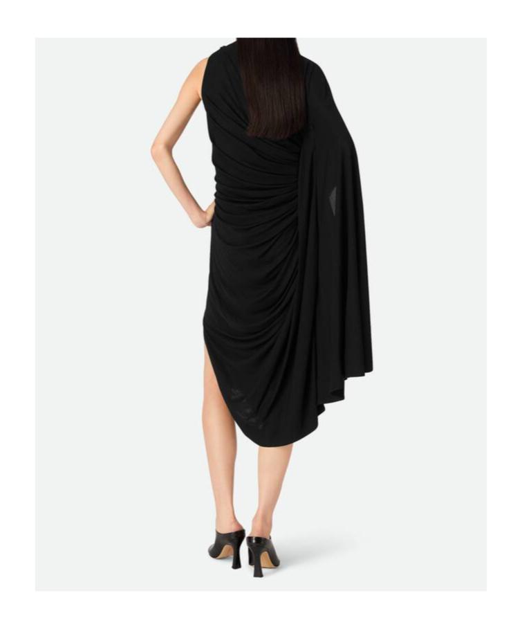 BOTTEGA VENETA Draped Dress In Black Product Image
