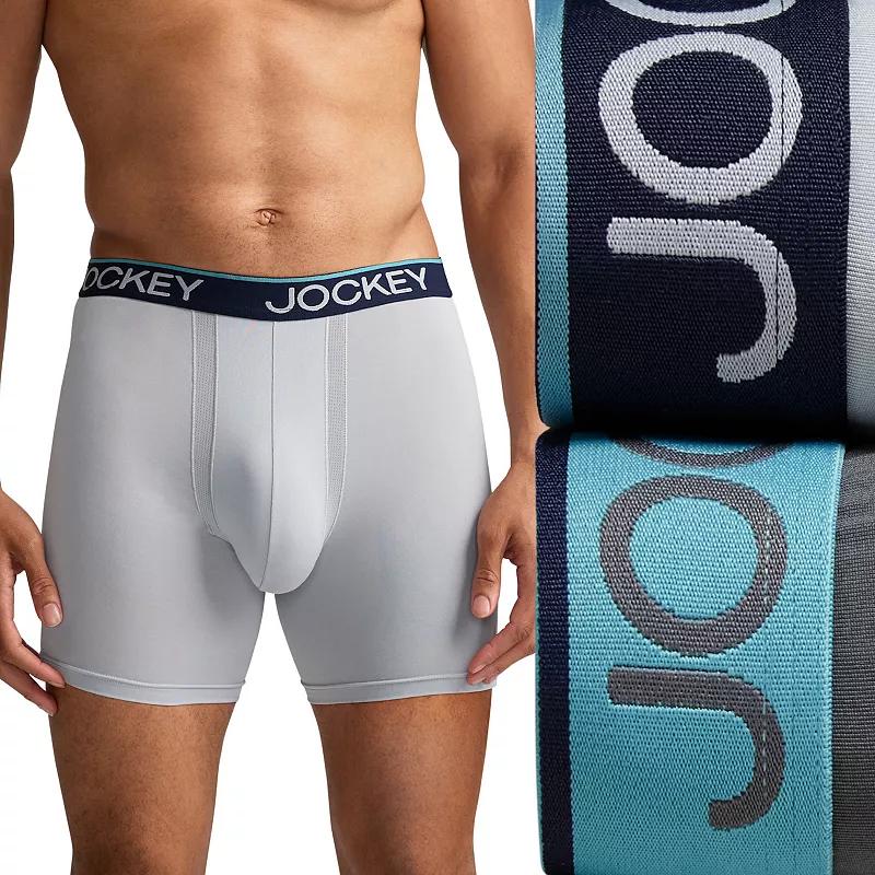 Big & Tall Jockey® 2-Pack Big Man Chafe Proof Pouch Microfiber 6" Boxer Brief, Men's,  Product Image