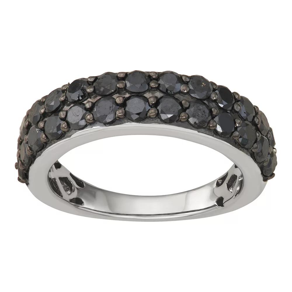 Jewelexcess Sterling Silver 2 Carat T.W. Black Diamond Ring, Women's, Size: 6 Product Image