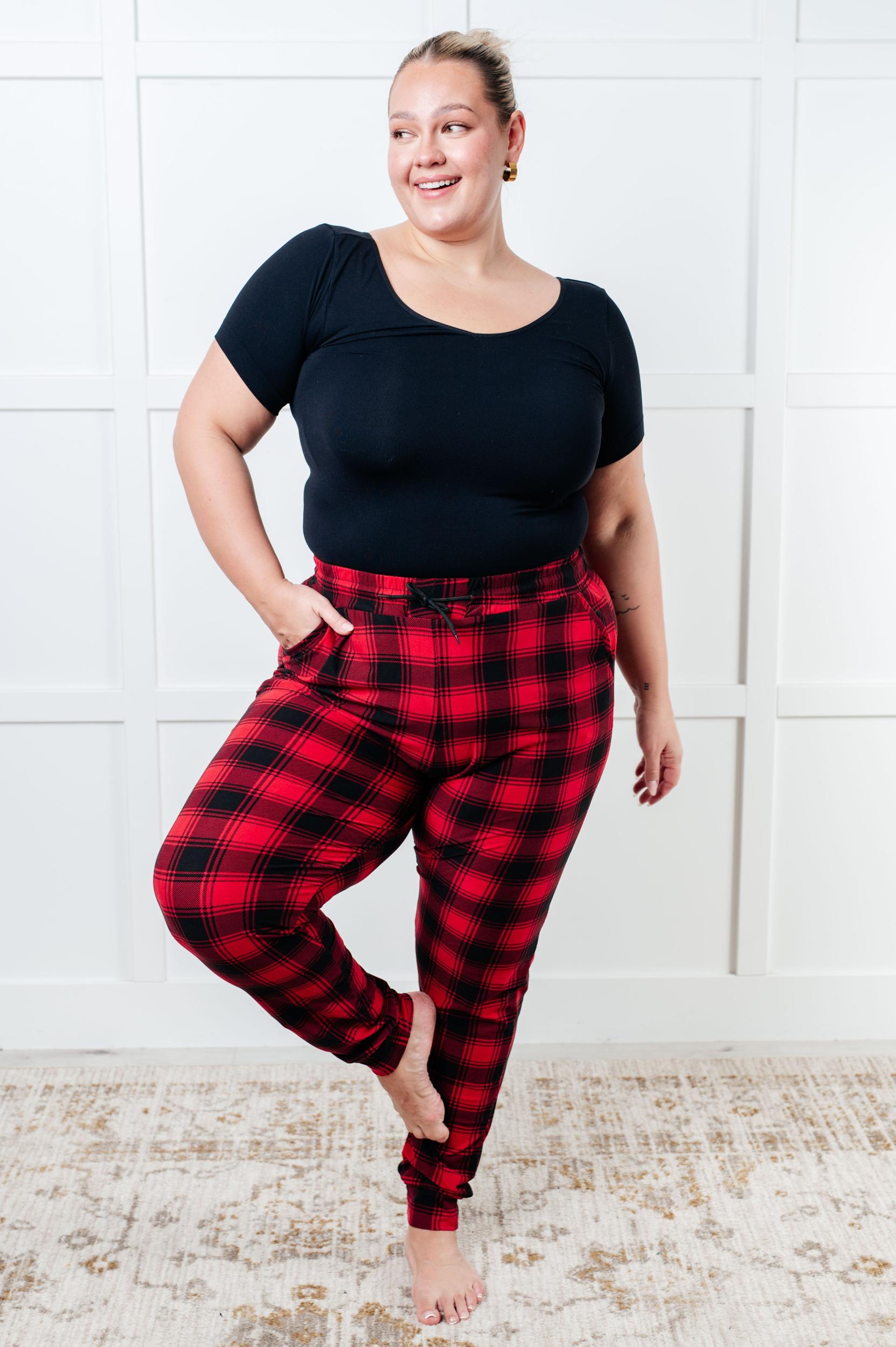 Your New Favorite Joggers in Red Plaid (Online Exclusive) Product Image