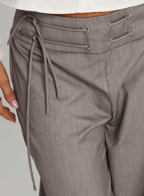 Just Have Fun Wide Leg Pant Grey Product Image