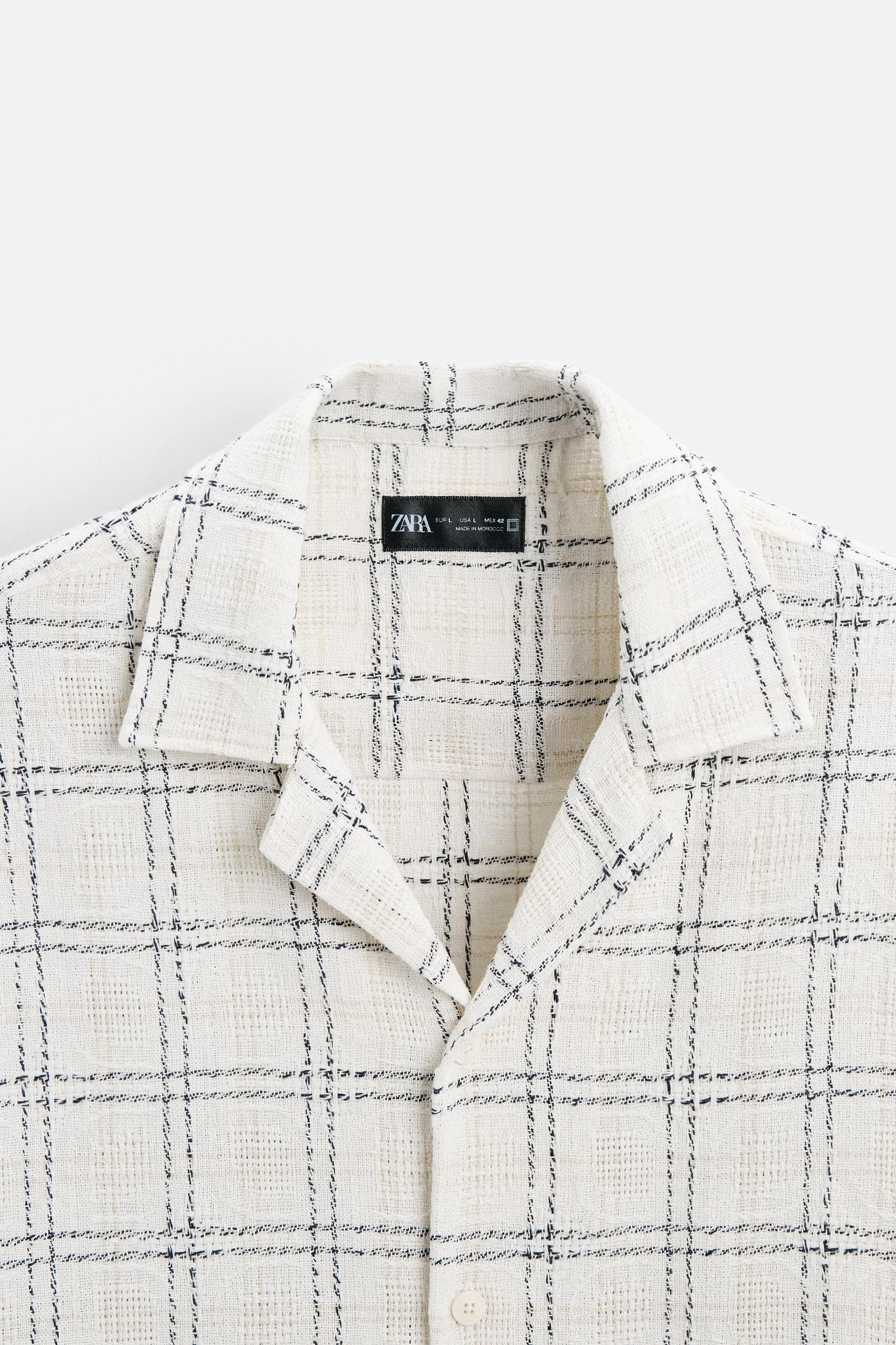 CONTRASTING TEXTURED WEAVE SHIRT Product Image