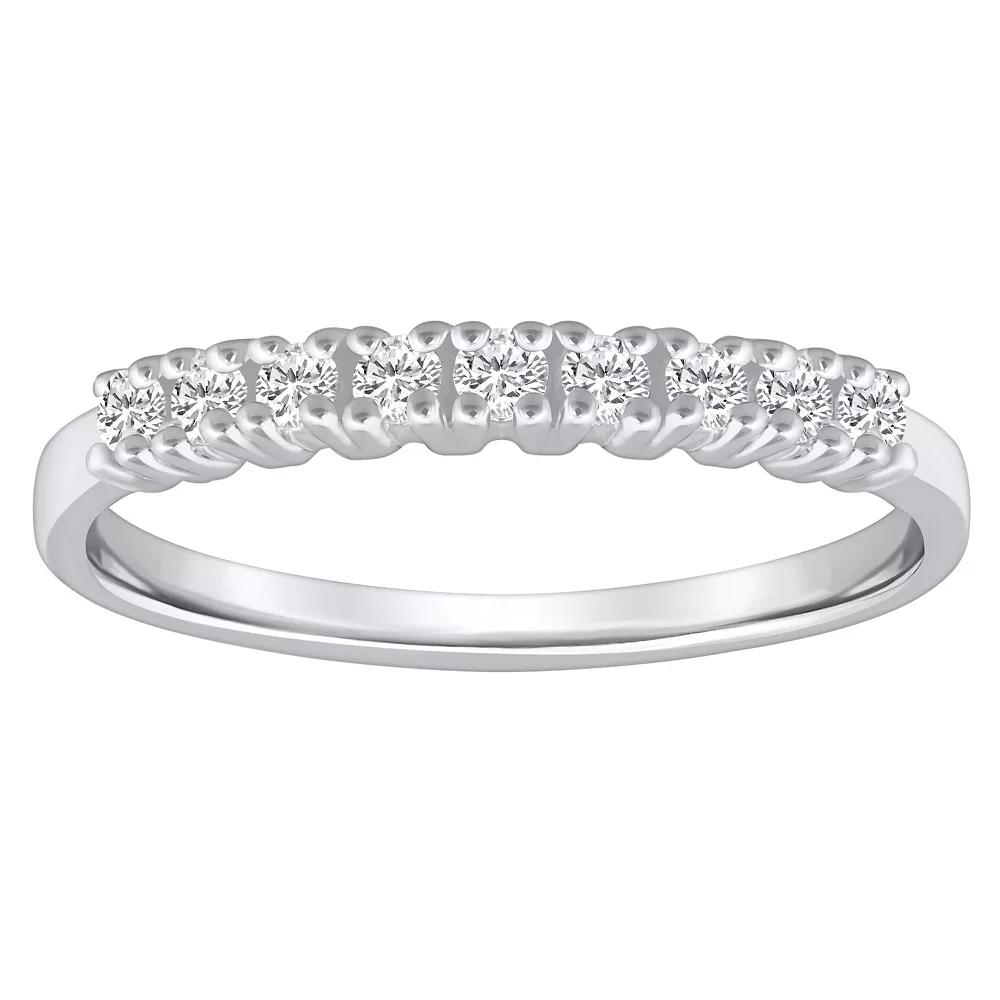 Alyson Layne 14k Gold 1/4 Carat T.W. Diamond 9-Stone Wedding Ring, Women's,  Product Image