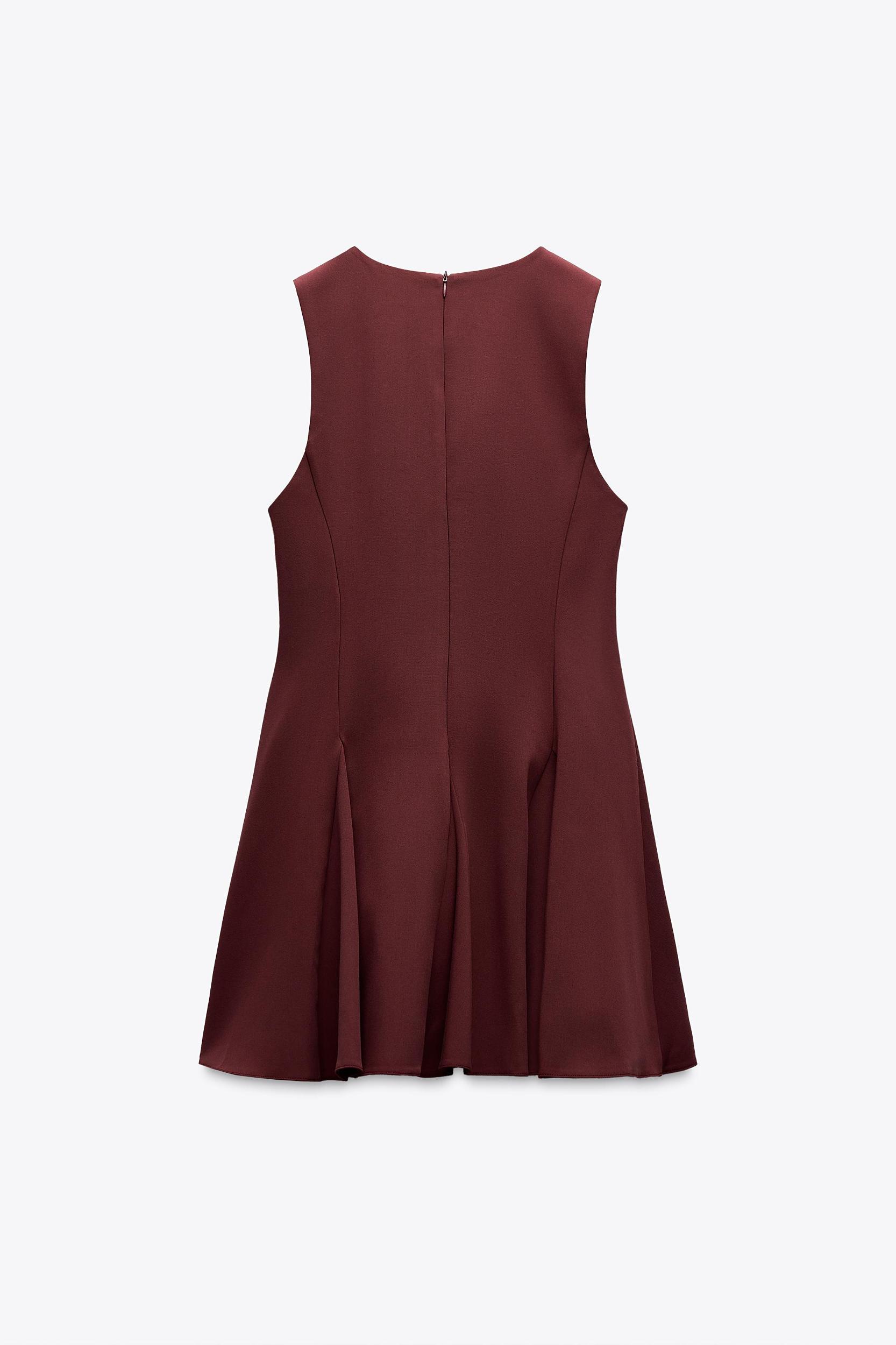 GODET BOW SHORT DRESS Product Image