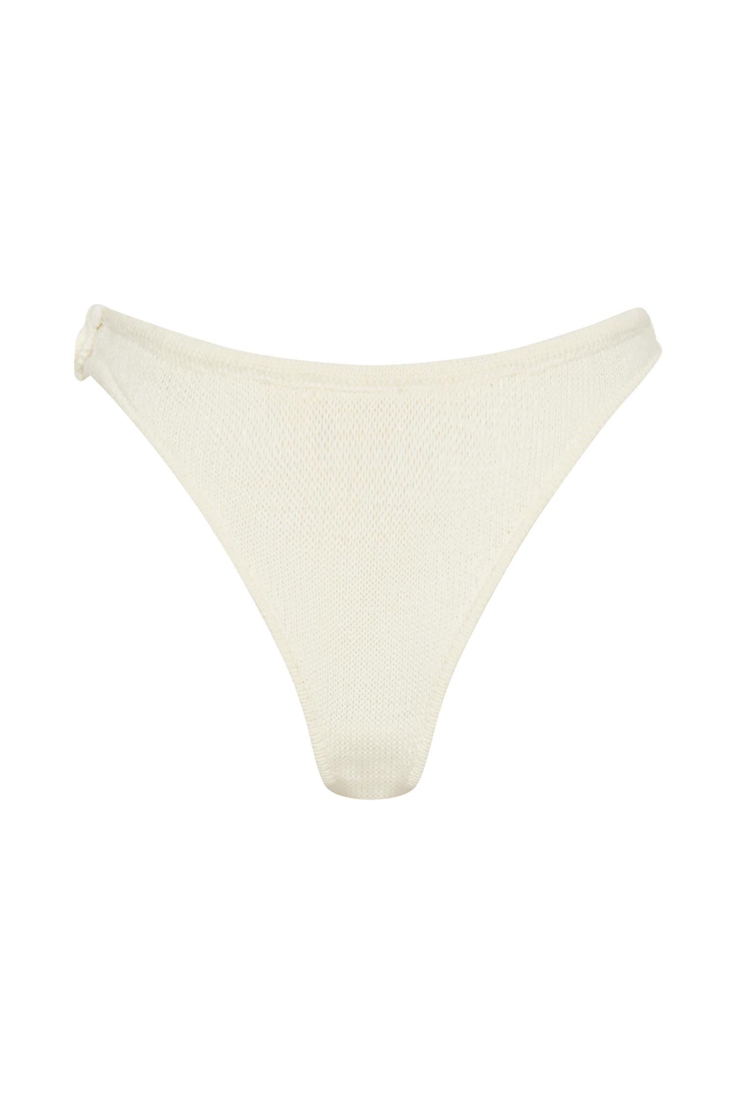 Aesha Floral Crochet Bikini Bottom - Ivory Product Image