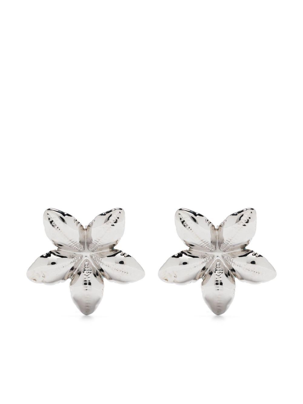 floral-shaped polished earrings Product Image