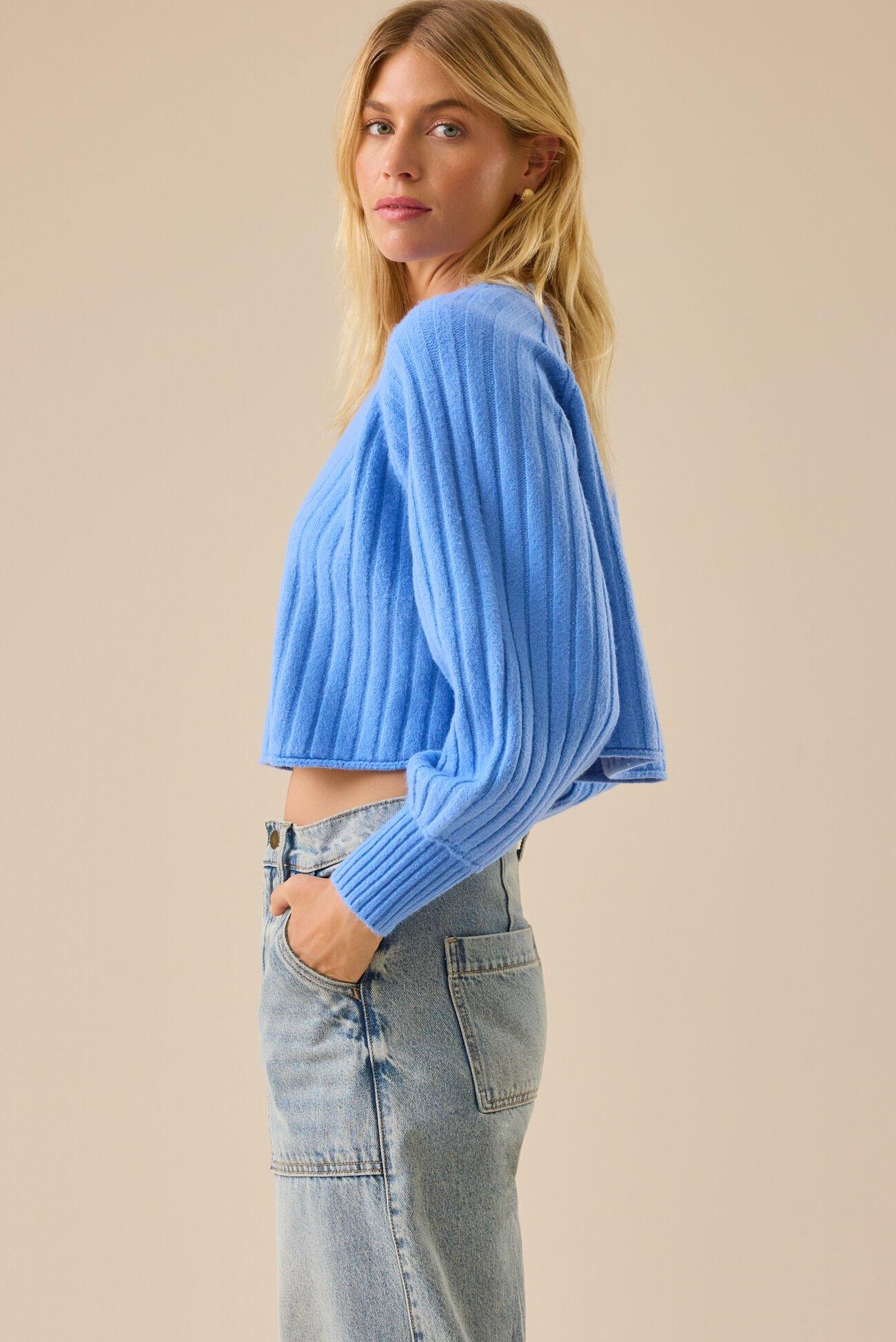 Claire Ribbed Crop Sweater Product Image