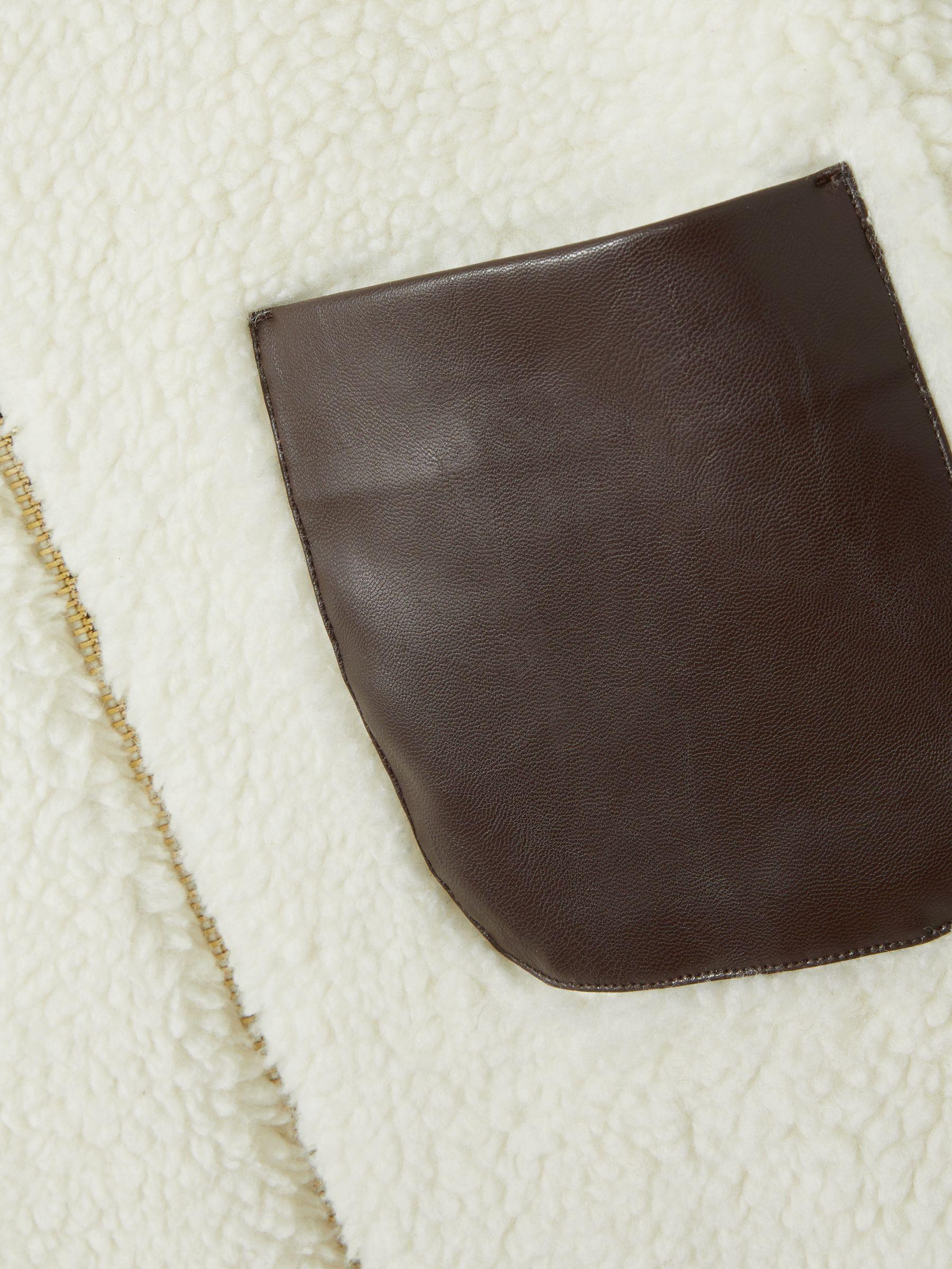 Fleece Zip-Through Jacket in Ecru Product Image