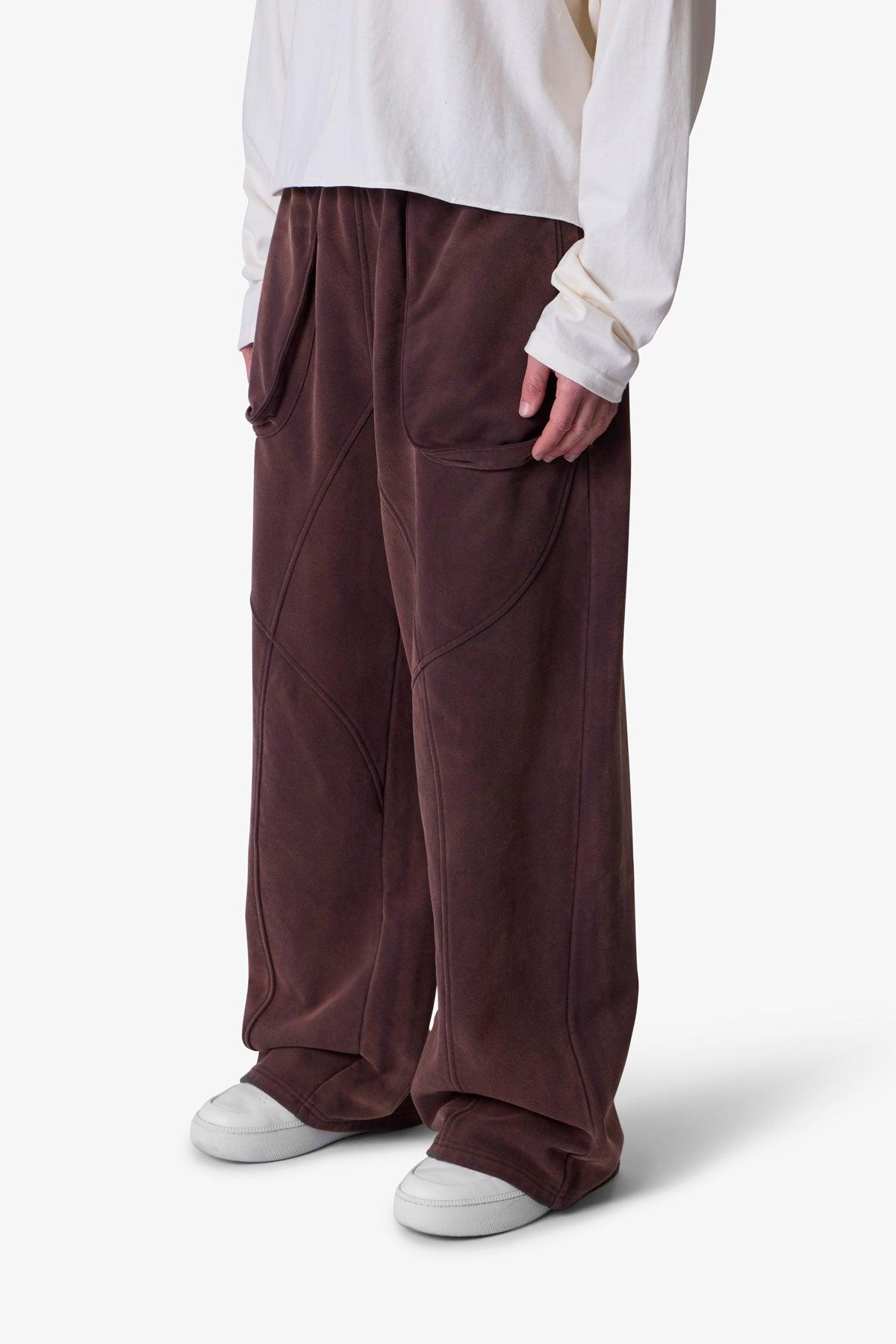 Cross Seamed Sweatpants - Washed Brown Product Image