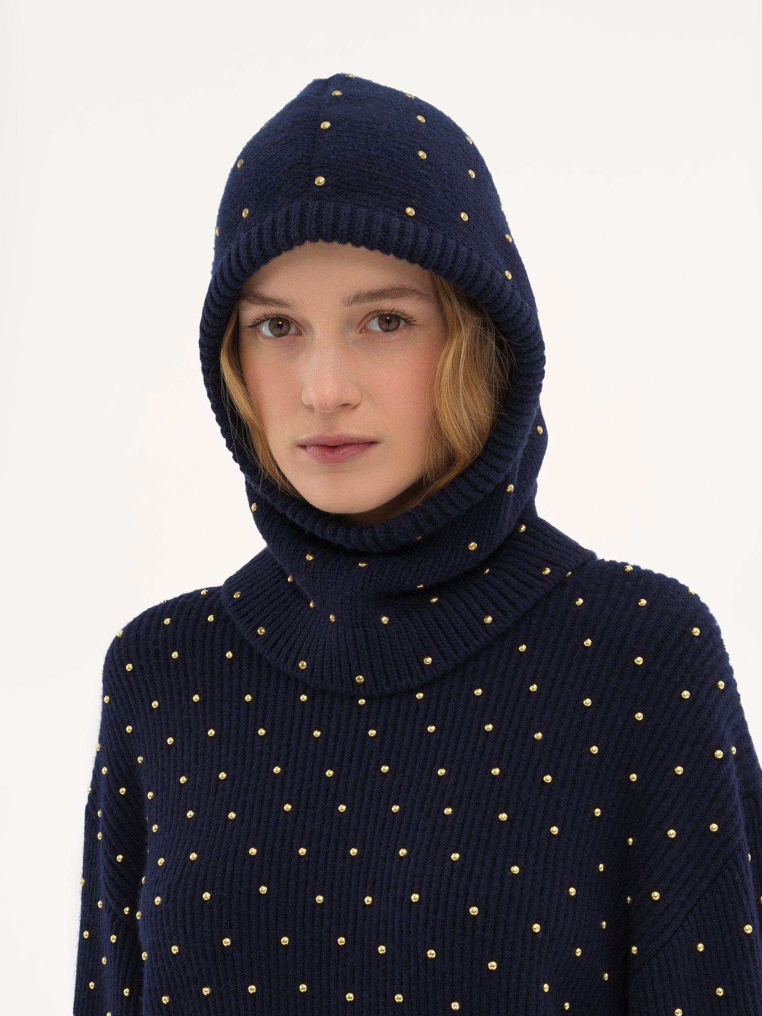 The Chloé Cabochon Knit balaclava in wool & cashmere Product Image