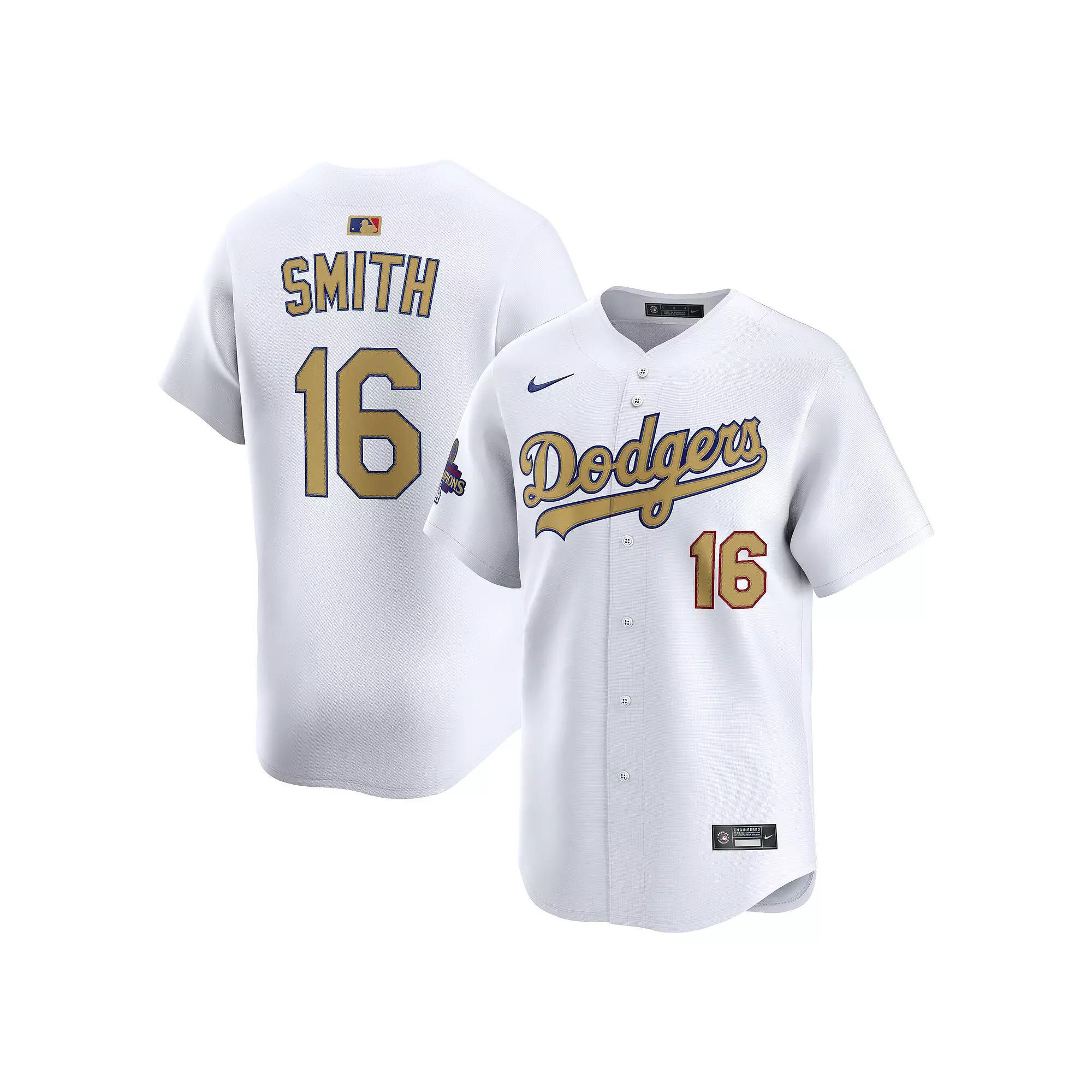 Men's Nike Will Smith White Los Angeles Dodgers 2025 Gold Collection Limited Jersey, Size: 4XL Product Image