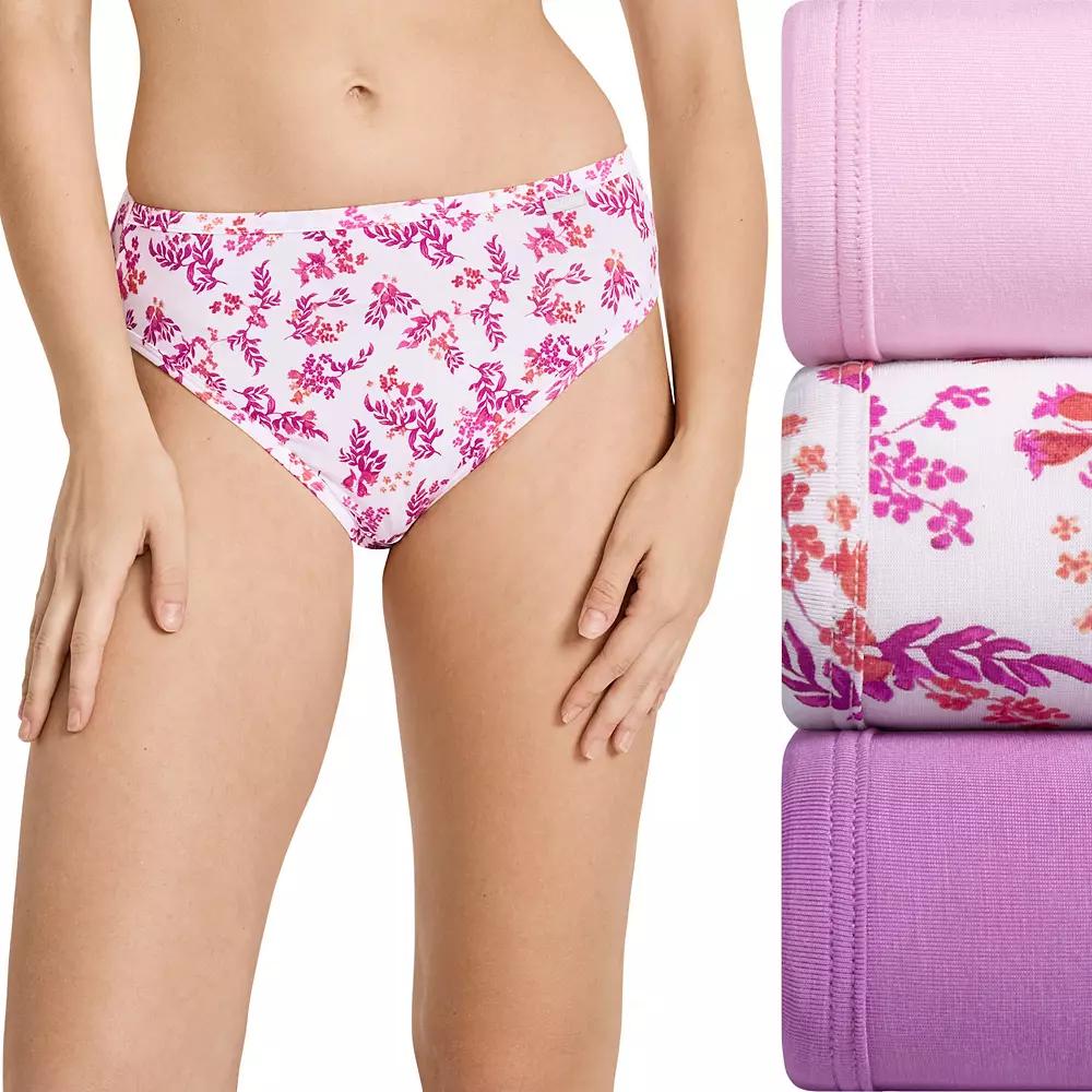 Women's Jockey® 3-pk. Supersoft French Cut Panty Set 2071, Size: 10, Strawberry Garden Product Image