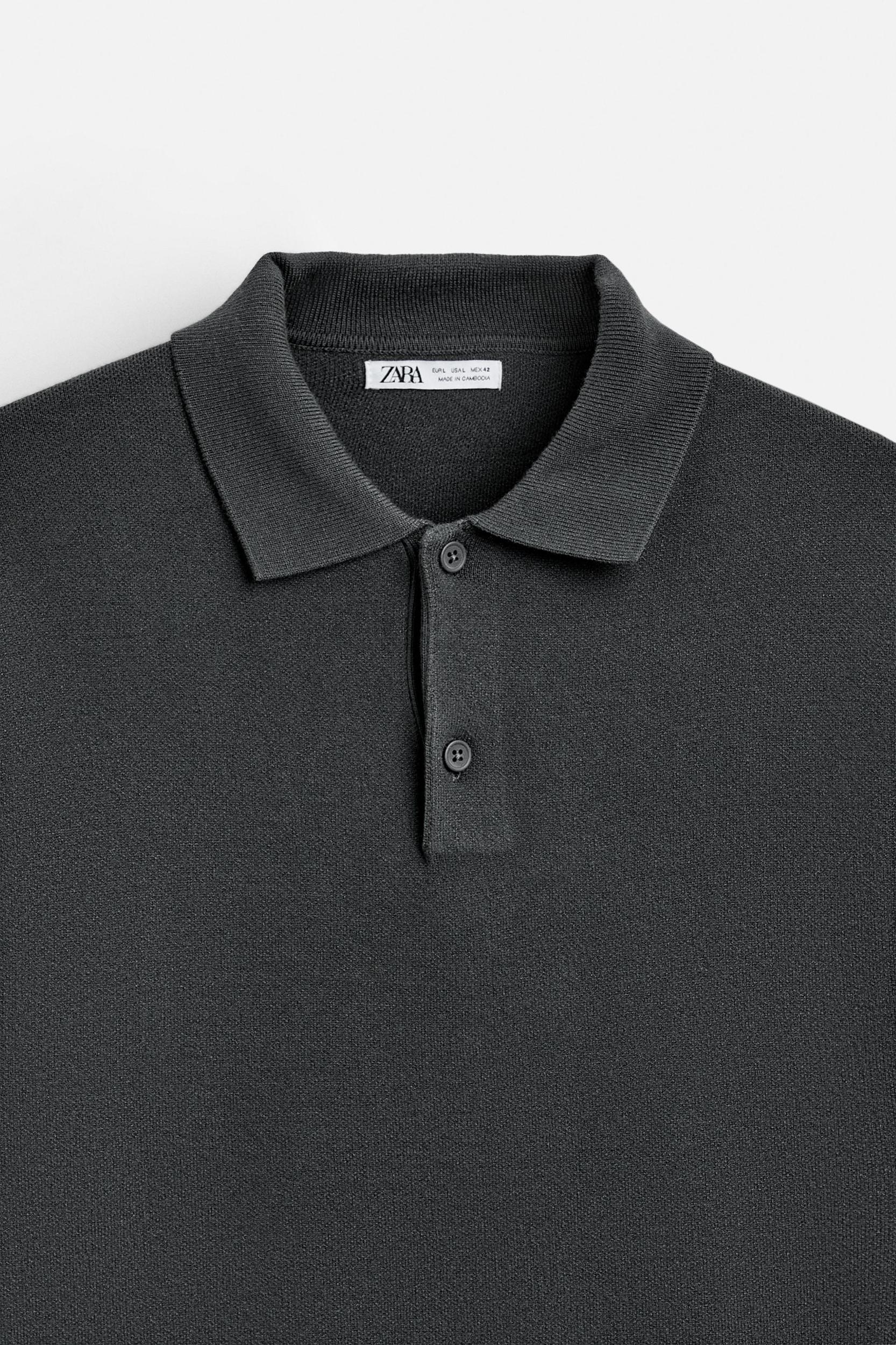 VISCOSE BLEND KNIT POLO SHIRT Product Image