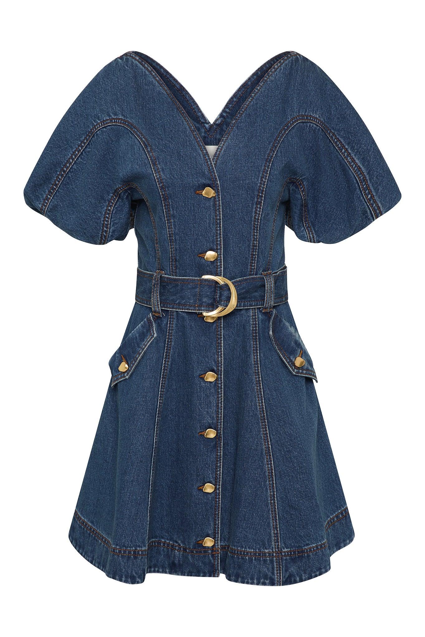 Harper Denim Mini Dress Product Image