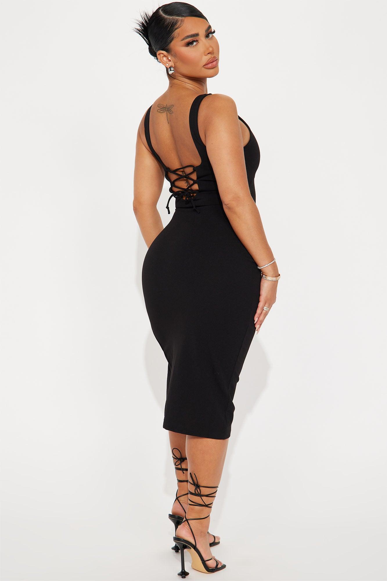 Valentina Midi Dress - Black Product Image
