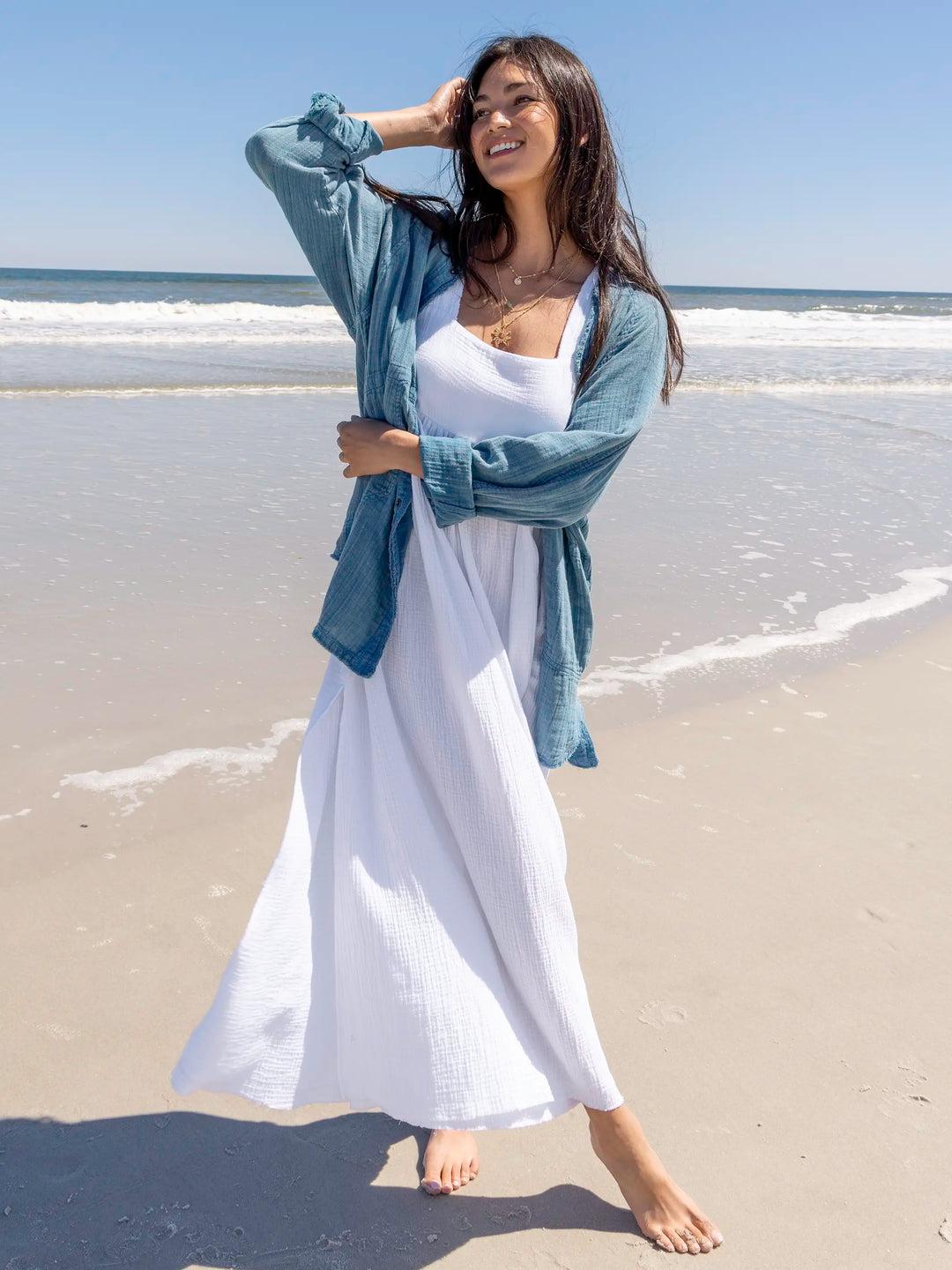 Tricia Maxi Dress - Mustard Gauze Product Image