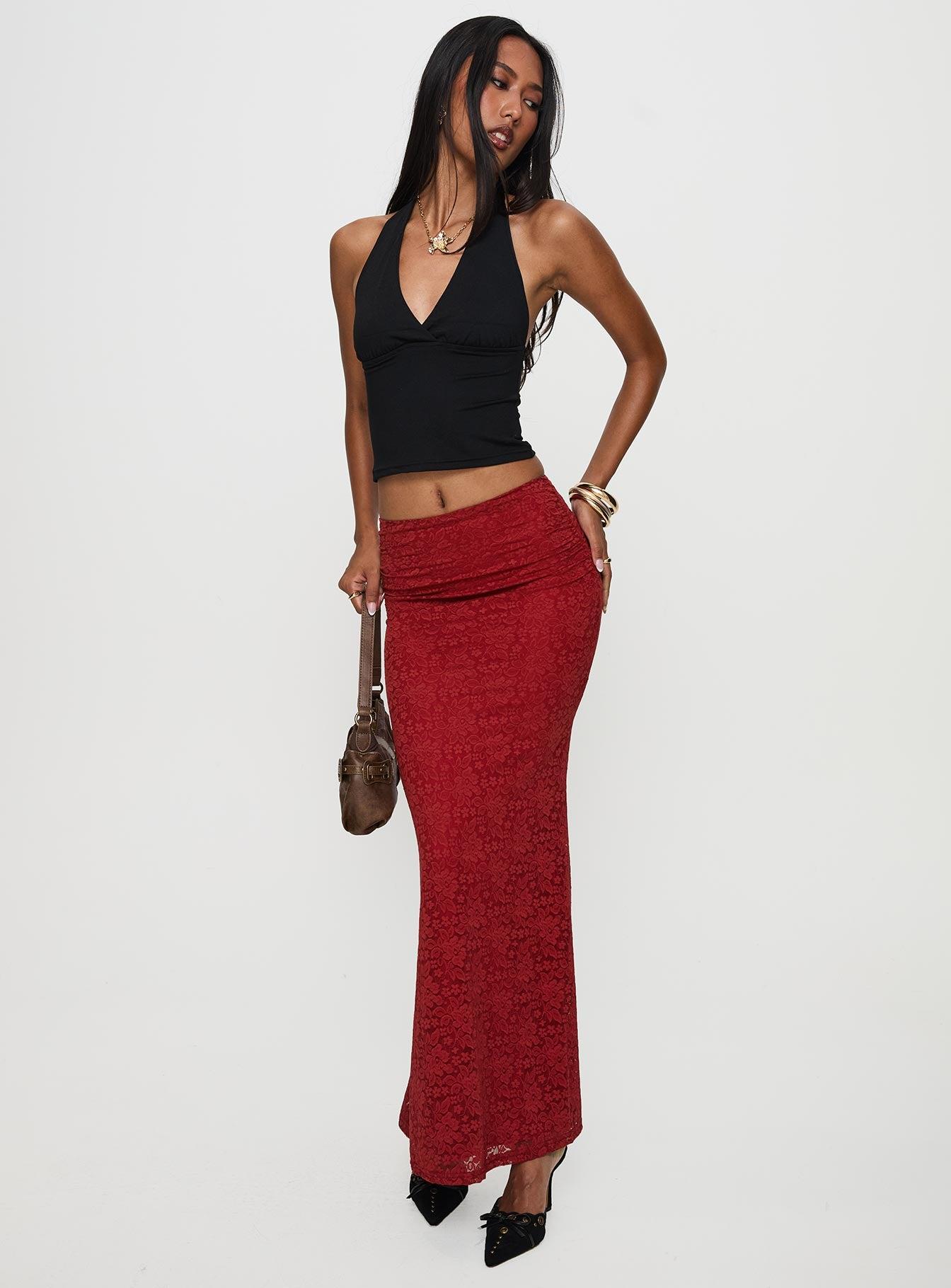 Silene Maxi Skirt Red Product Image